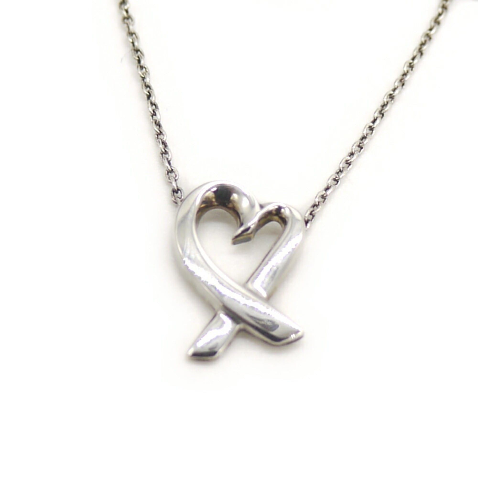 Tiffany & Co. TIFFANY & Co. Tiffany Paloma Picasso Loving Heart Necklace Silver 925 Azuki Chain Size ONE SIZE - 1 Thumbnail