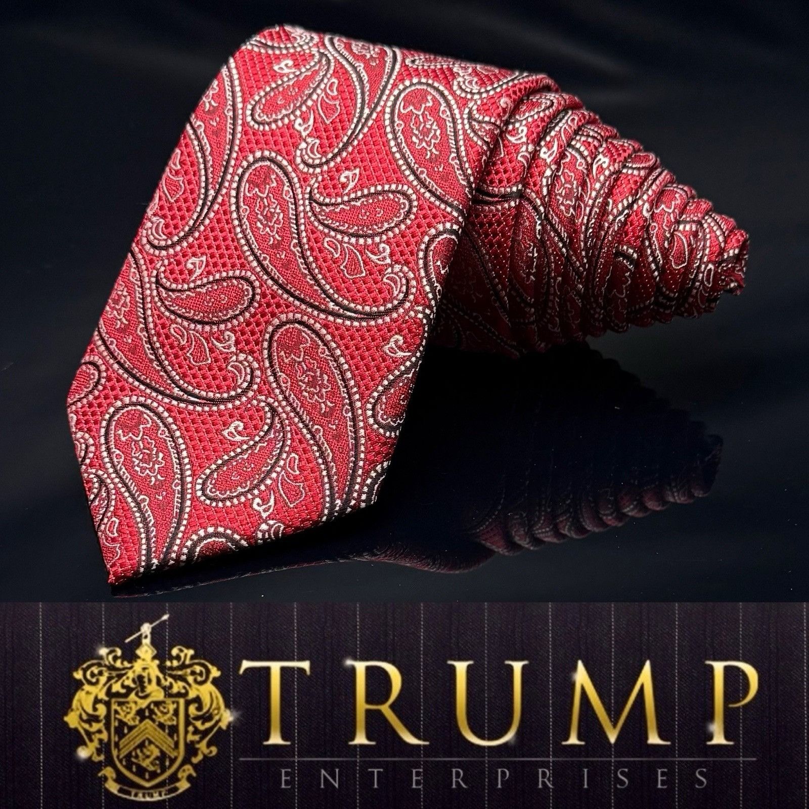 Donald Trump Donald Trump Necktie Signature Collection 100% Silk Red Whi Size ONE SIZE - 1 Thumbnail