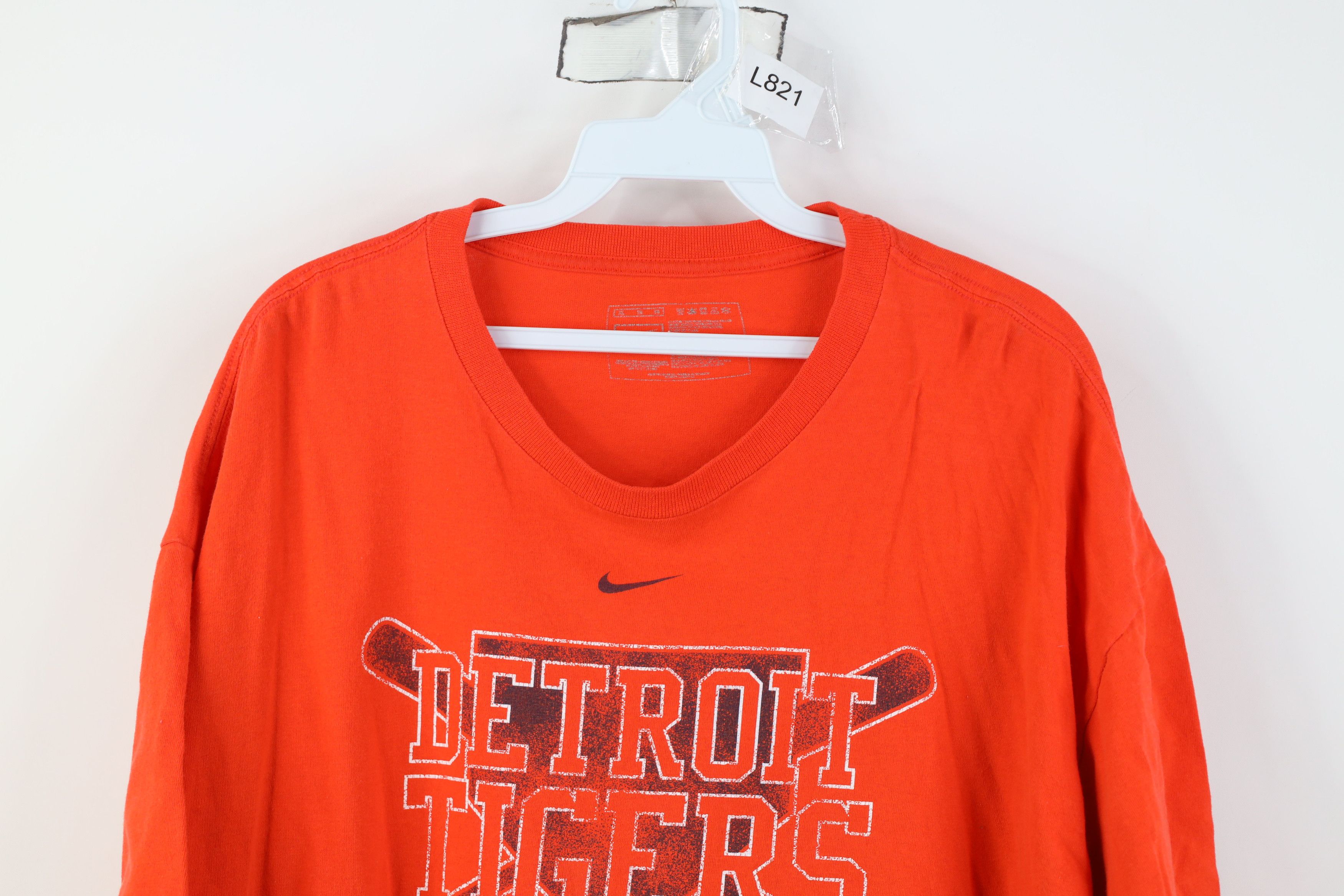 Nike Vintage Y2K Nike Swoosh Detroit Tigers Baseball T-Shirt Size US XL / EU 56 / 4 - 2 Thumbnail
