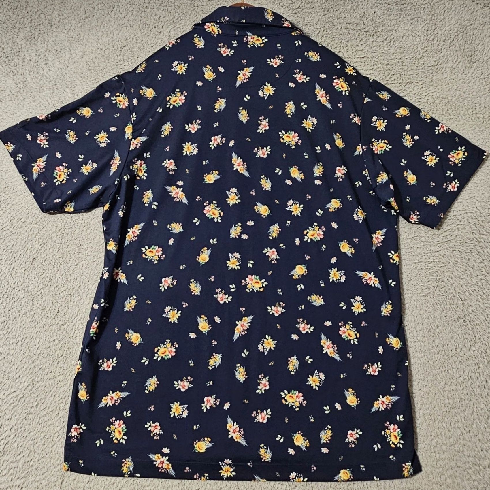 Vintage Bad Birdie Shirt Mens L Polo Navy Floral Tropical Golf COMPANY Logo Size US L / EU 52-54 / 3 - 3 Thumbnail