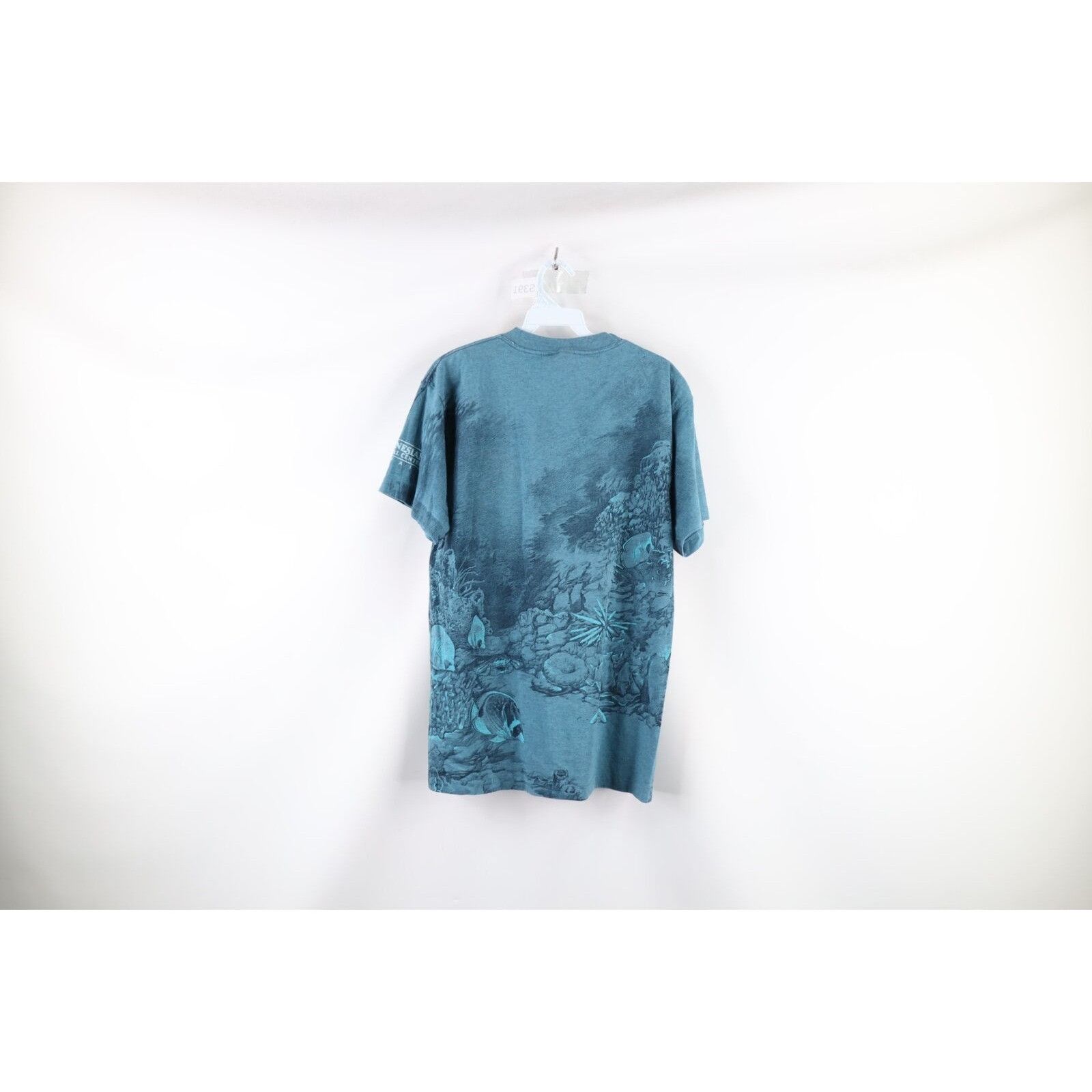 Vintage Vintage 90s Streetwear All Over Print Ocean Fish T-Shirt Size US S / EU 44-46 / 1 - 7 Thumbnail