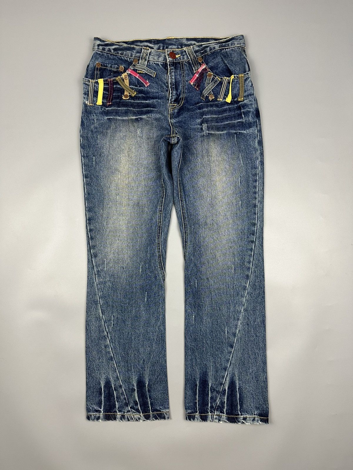 Vintage Six Star Iron Co Double Waist Whiskered Jeans