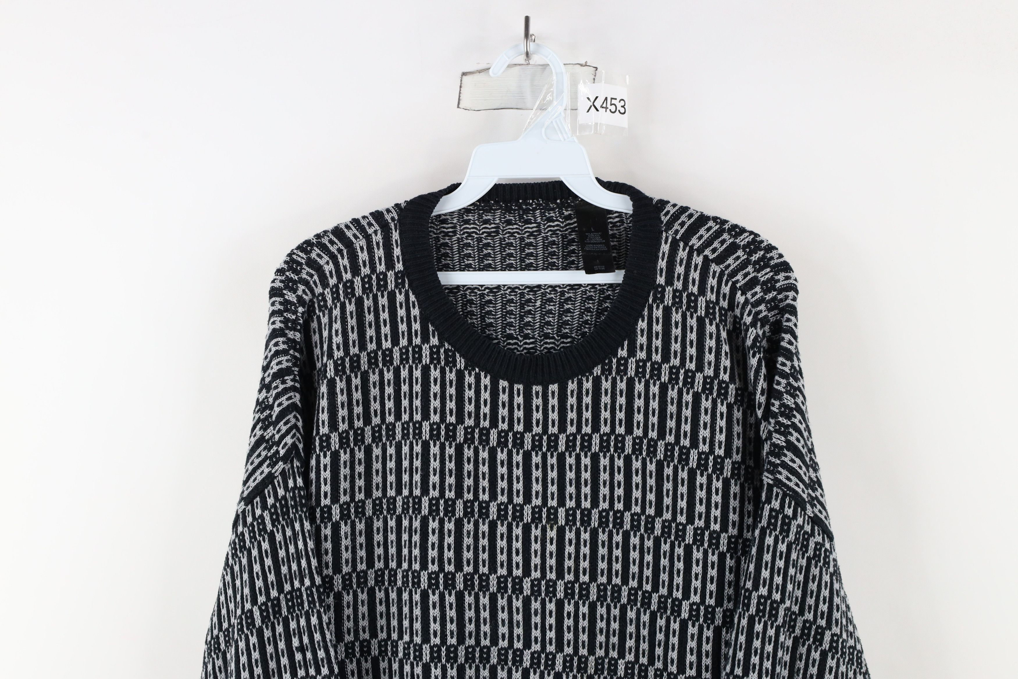 Vintage Vintage 90s Coogi Style Geometric Knit Crewneck Sweater Size US L / EU 52-54 / 3 - 2 Thumbnail