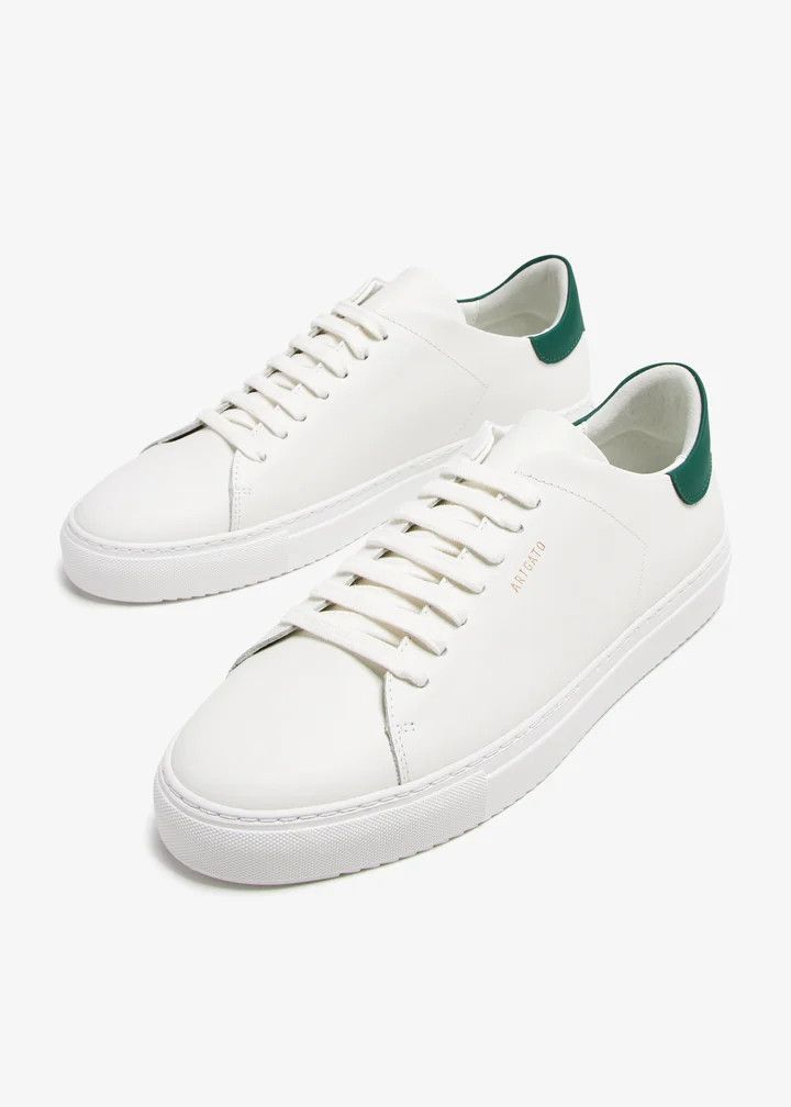Axel Arigato o1s22i1n0925 Clean 90 Leather Sneakers in White/Green Size US 8 / EU 41 - 5 Thumbnail