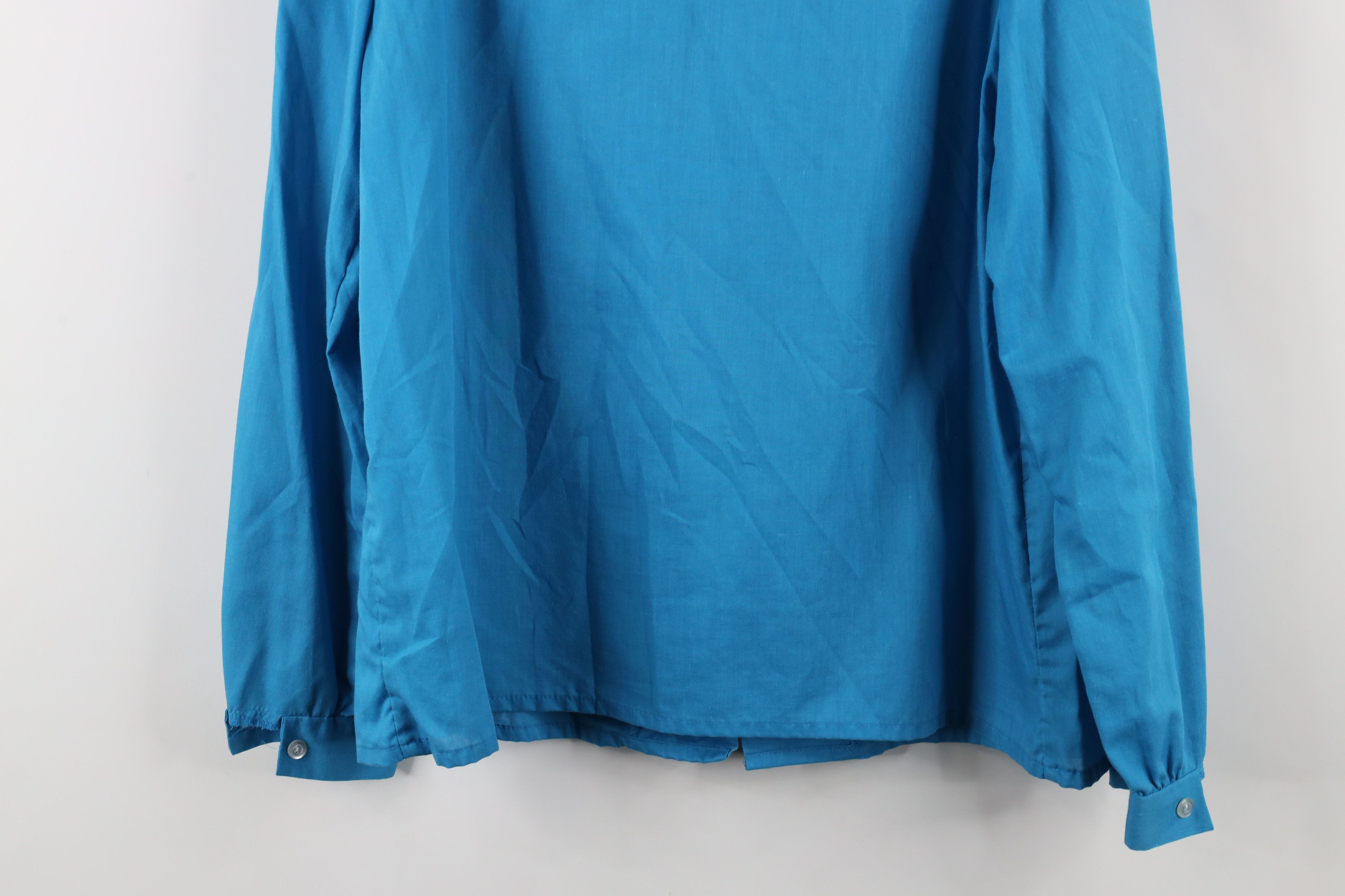 Vintage Vintage 90s Streetwear Long Sleeve Button Shirt Blue USA Size XL / US 12-14 / IT 48-50 - 11 Thumbnail