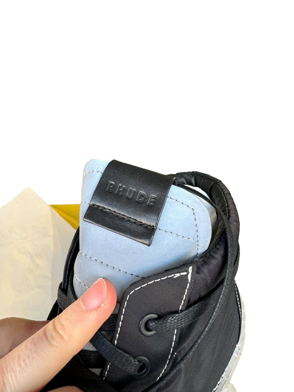 Rhude V1 Black Hi Translucent Sole Size US 9 / EU 42 - 3 Thumbnail