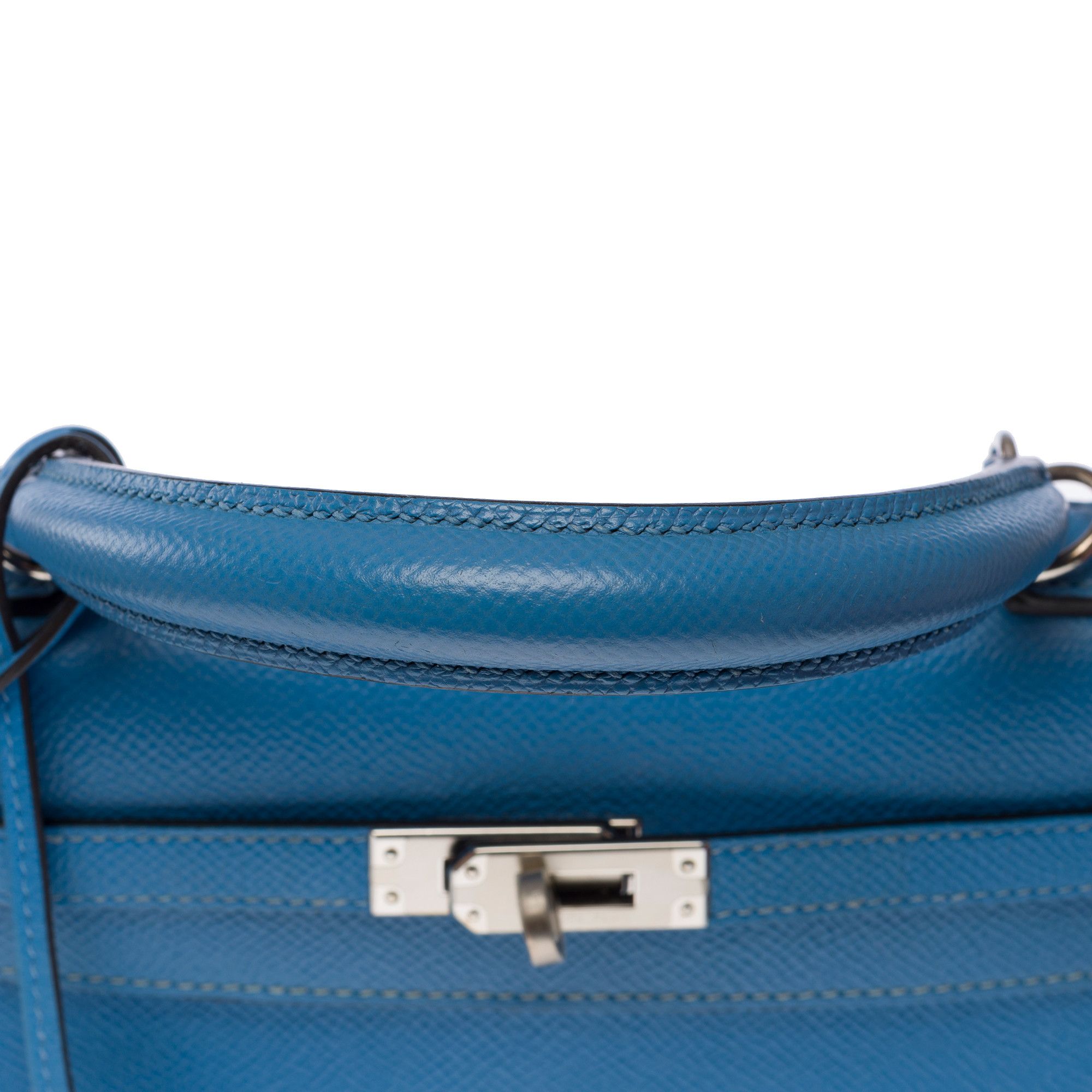 Hermes HERMES Kelly 25 in Blue Leather Size ONE SIZE - 10 Thumbnail
