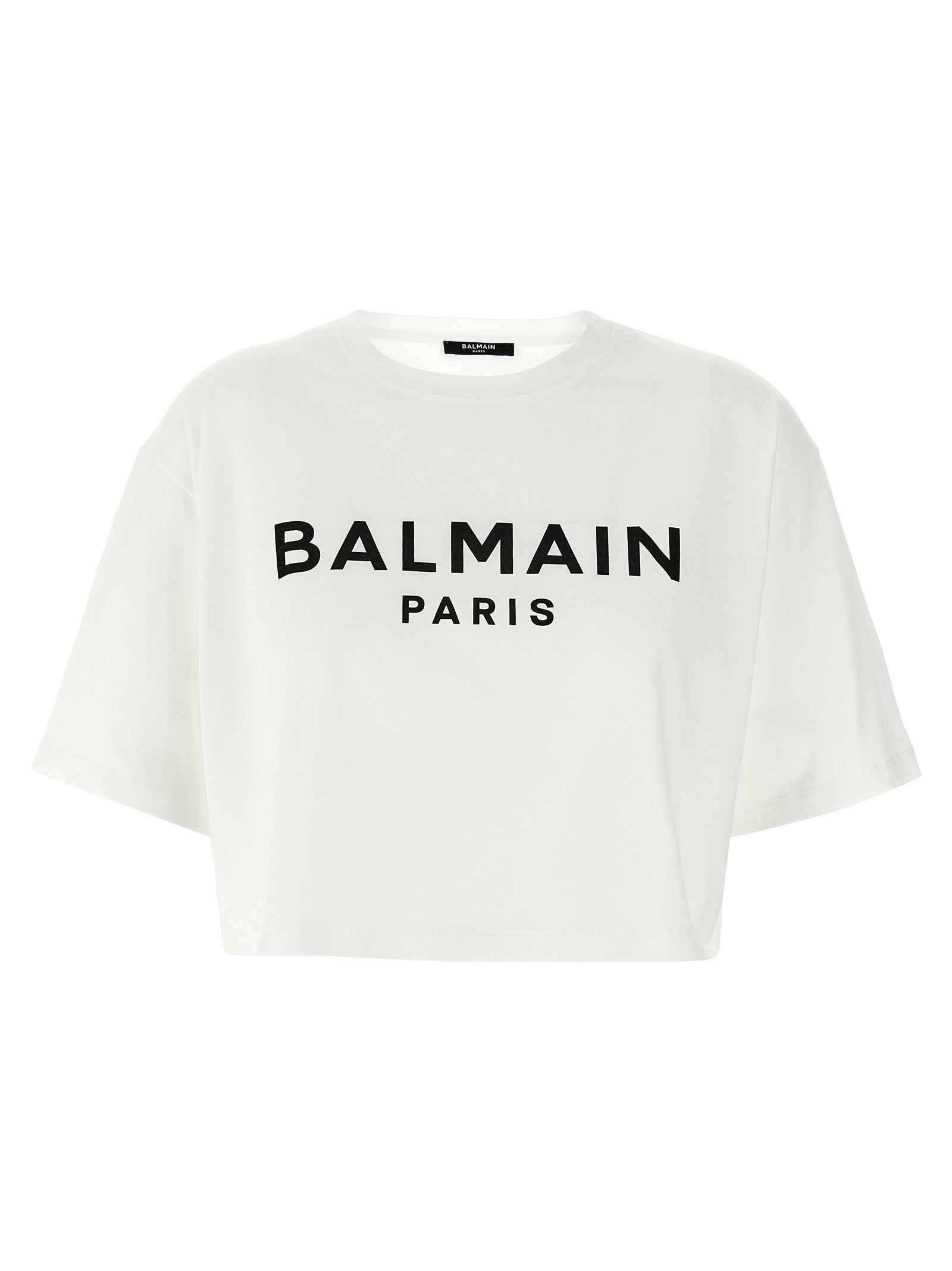 Balmain Logo crop T-shirt Size M / US 6-8 / IT 42-44 - 1 Thumbnail