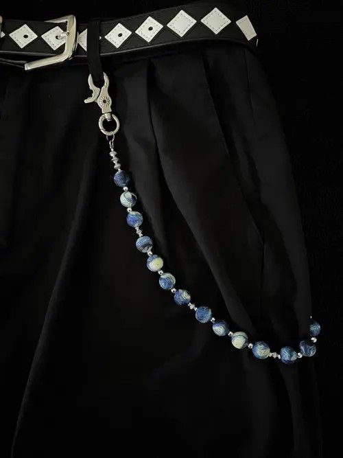 Jewelry Van Gogh Painting Wallet Chain, Y2K Jeans Chain Size ONE SIZE - 3 Thumbnail