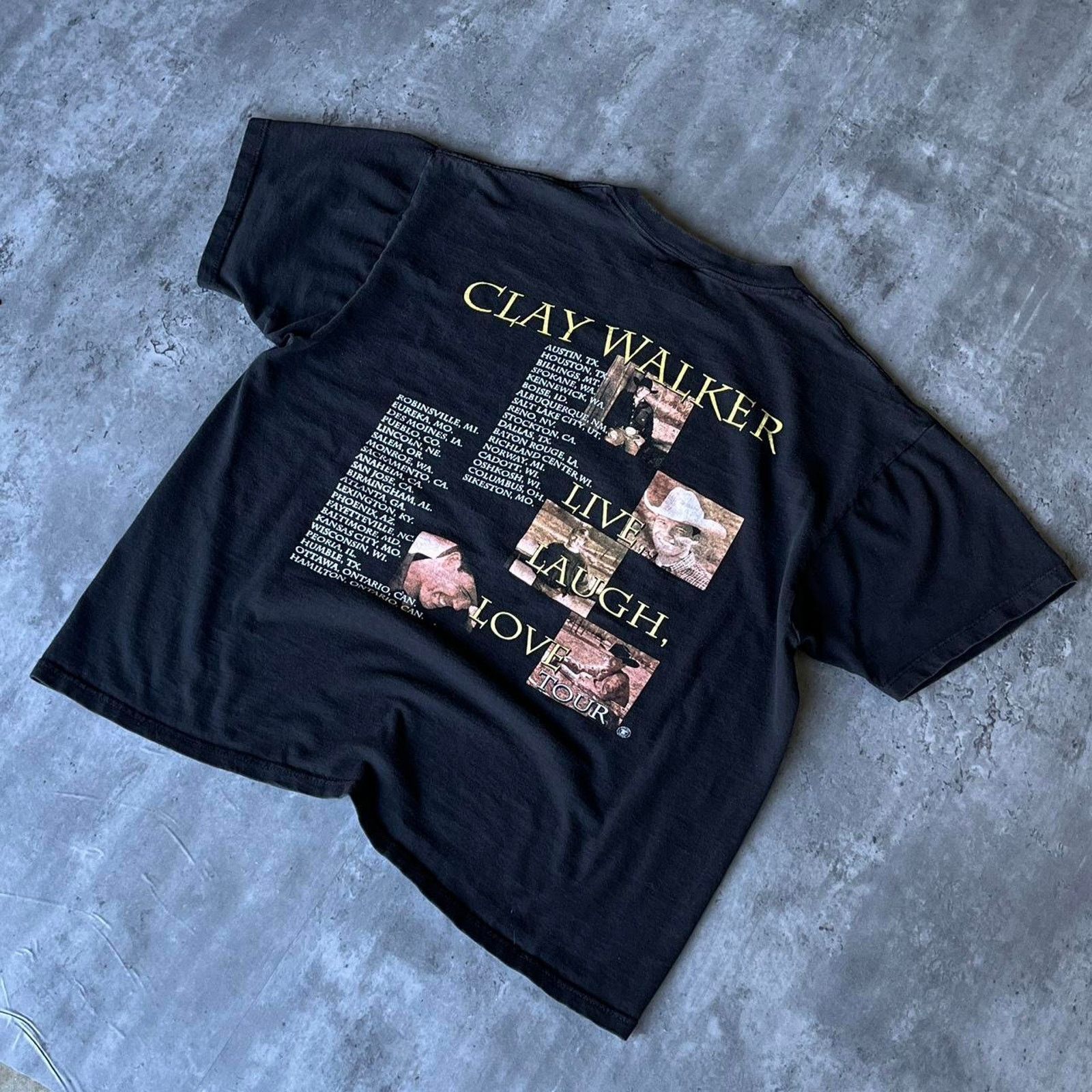Band Tees × Vintage Crazy Y2K Clay Walker Graphic Country Music Band Tee Size US XL / EU 56 / 4 - 4 Thumbnail