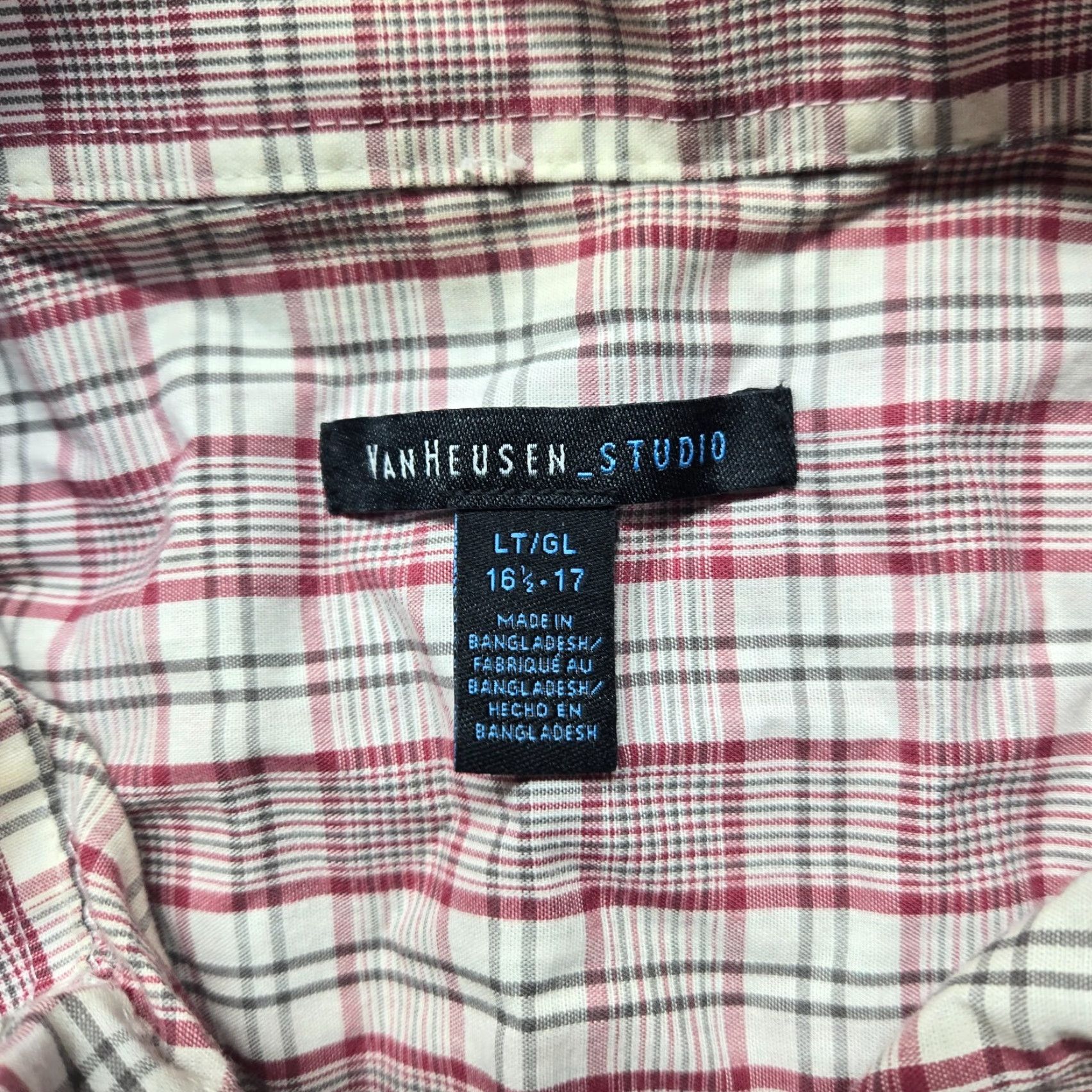 Van Heusen Van Heusen Studio Shirt Plaid Button-Up Short Sleeve Men Size 16.5 Multicolor LT Casual Size US XL / EU 56 / 4 - 3 Thumbnail
