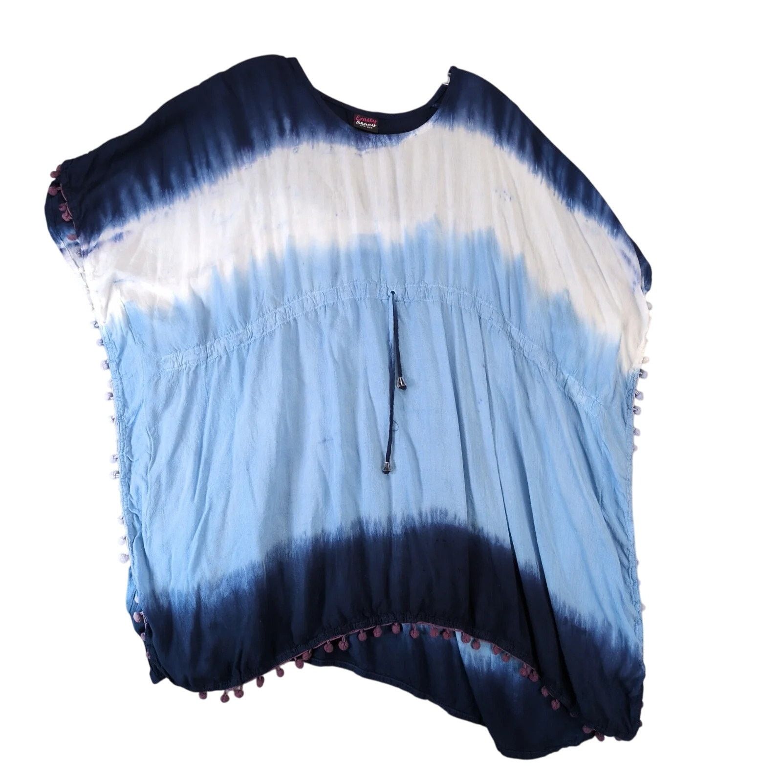 Other Emily Stacy Blue Tie Dye Coverall Tunic Top Women's OSFA Size ONE SIZE - 1 Thumbnail