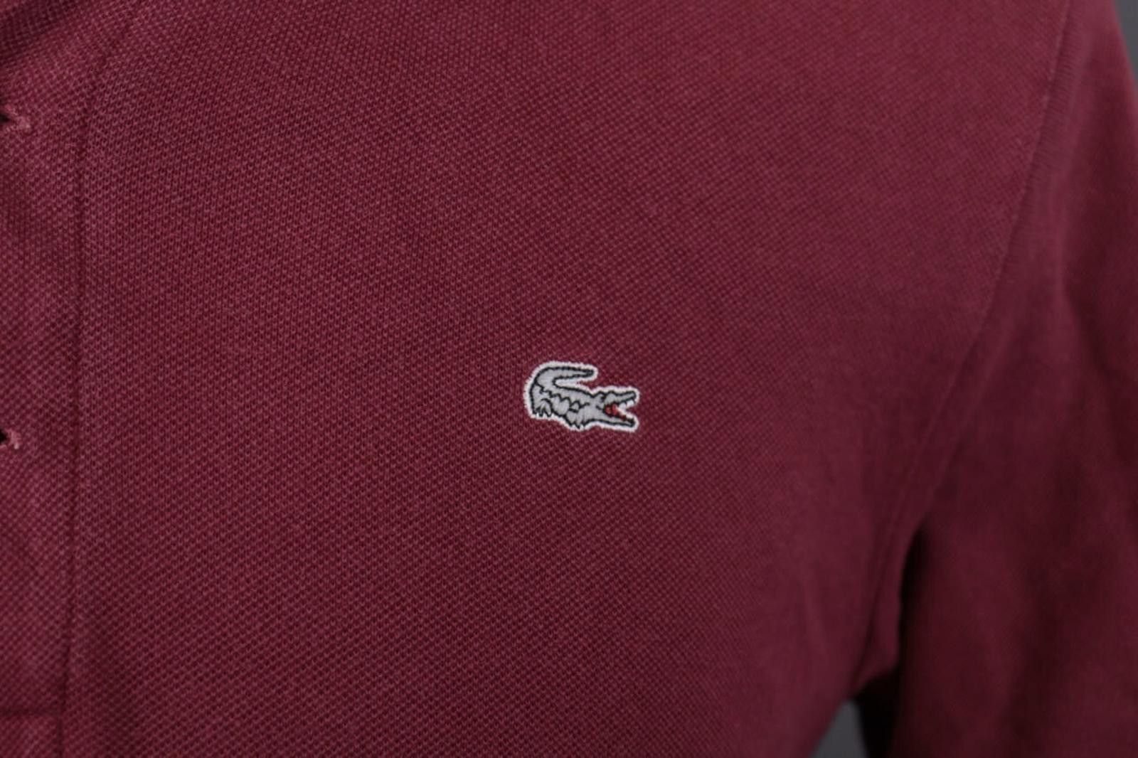 Lacoste Men Stretch Fit Burgundy Short Sleeve Polo Shirt Size 5 Size US M / EU 48-50 / 2 - 4 Thumbnail