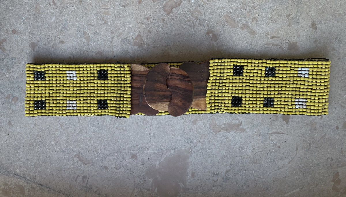 Vintage Crafted Wide Bead Belt Size ONE SIZE - 2 Thumbnail