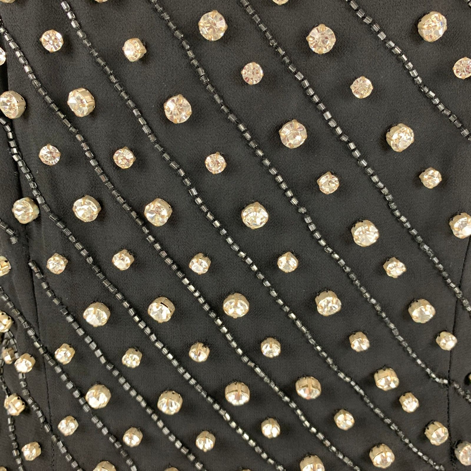 Retrofete RETROFETE Size S Black Polyester Beaded Shift Dress Size S / US 4 / IT 40 - 3 Thumbnail