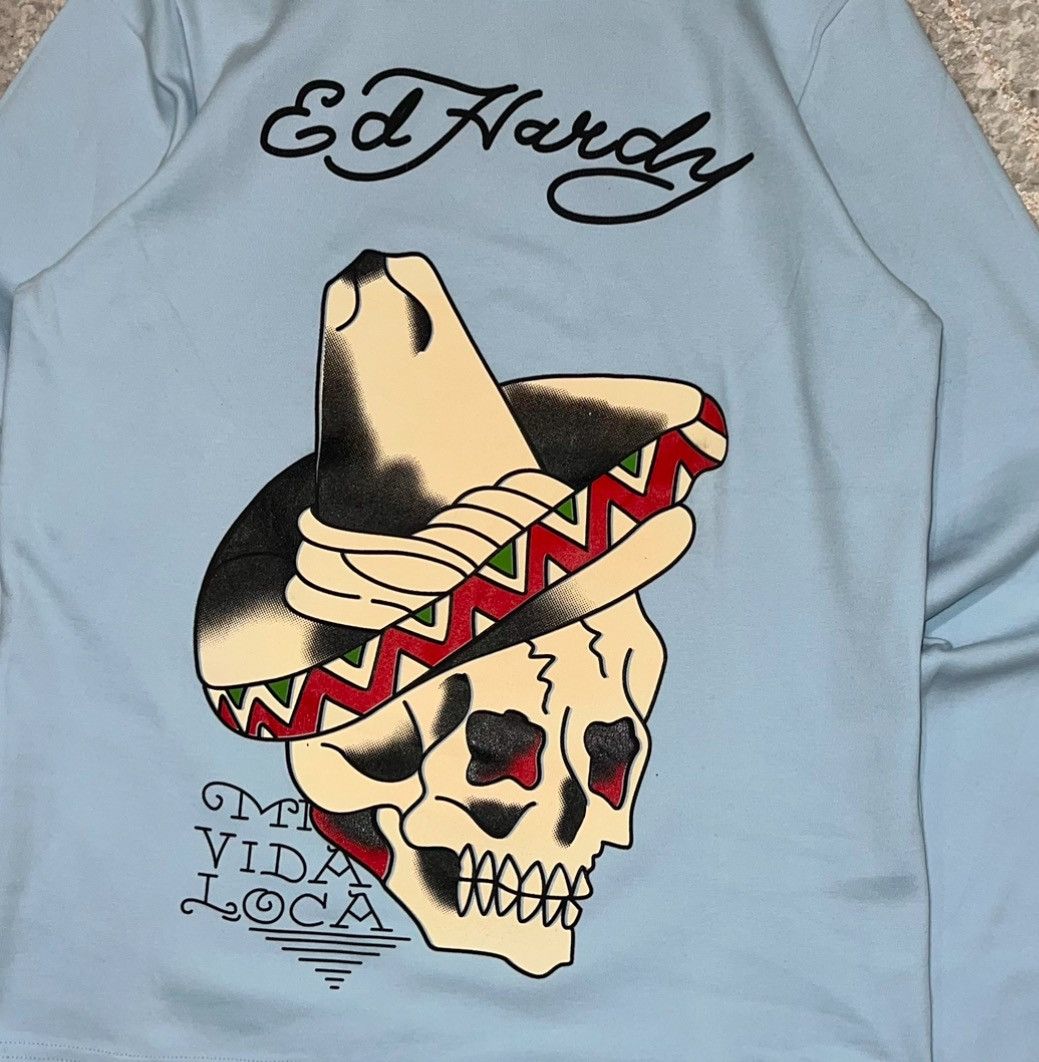 Ed Hardy × Vintage ED HARDY VINTAGE LIGHT SWEATSHIRT CREWNECK AFFLICTION STYLE Size US M / EU 48-50 / 2 - 2 Thumbnail