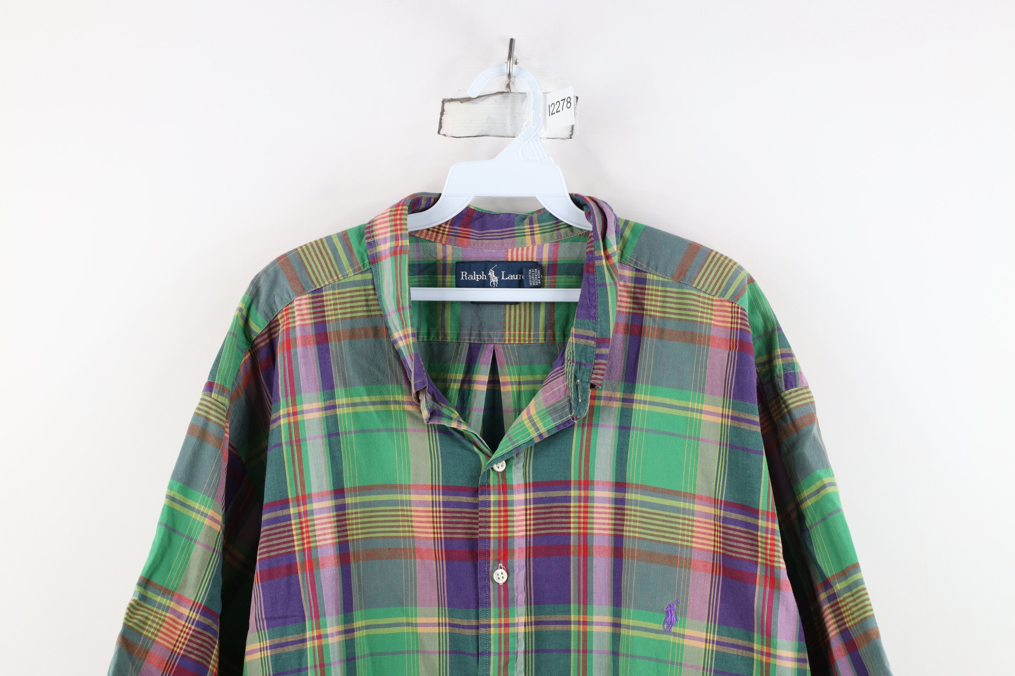 Ralph Lauren Vintage 90s Ralph Lauren India Madras Button Down Shirt Size US XXL / EU 58 / 5 - 2 Thumbnail