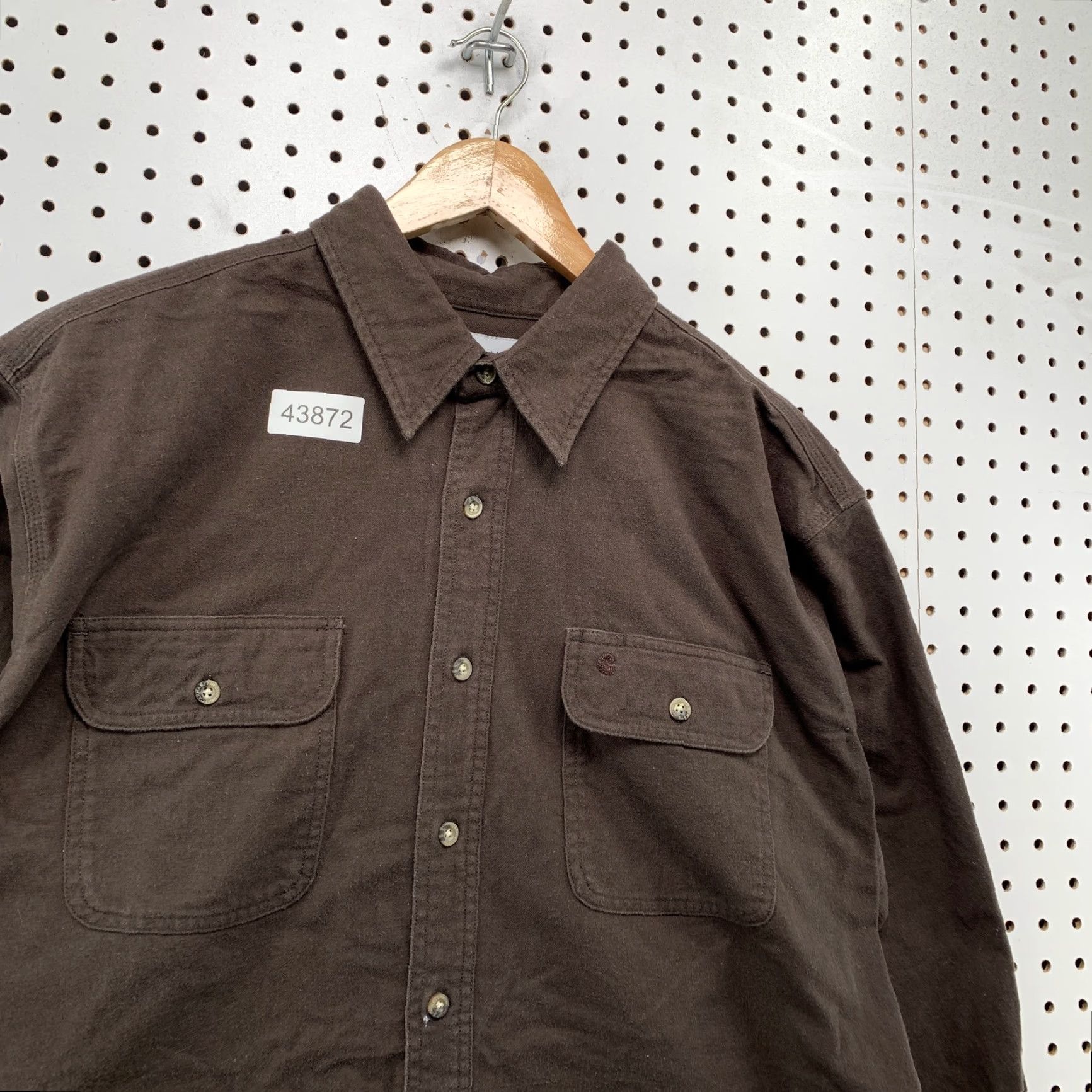 Carhartt Carhartt Heavyweight Shirt Mens XLT XL Tall Brown Canvas Button-Up Workwear Outdoor Mens Size US XL / EU 56 / 4 - 4 Thumbnail