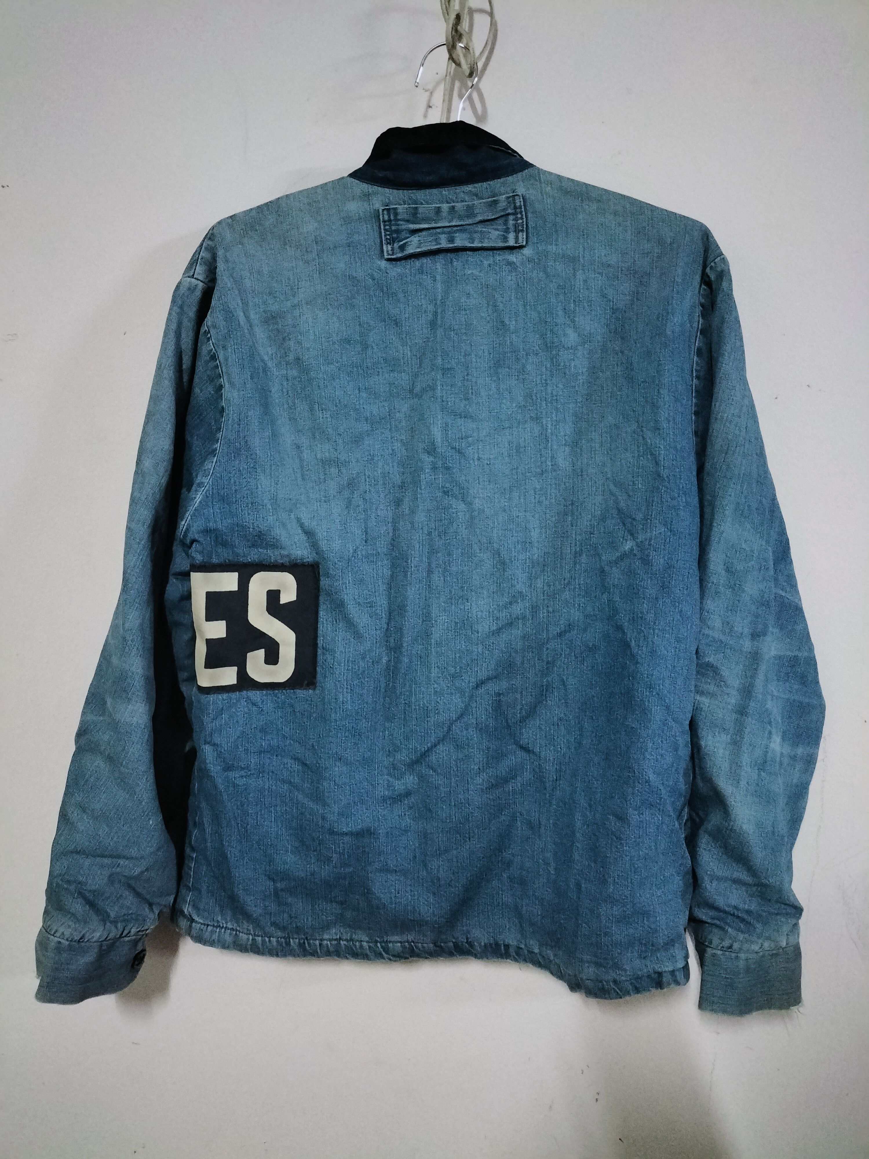 Blue Blue Japan Distressed Blue Blue Japan Los Angeles Denim Bomber Workwear Size US XL / EU 56 / 4 - 2 Thumbnail