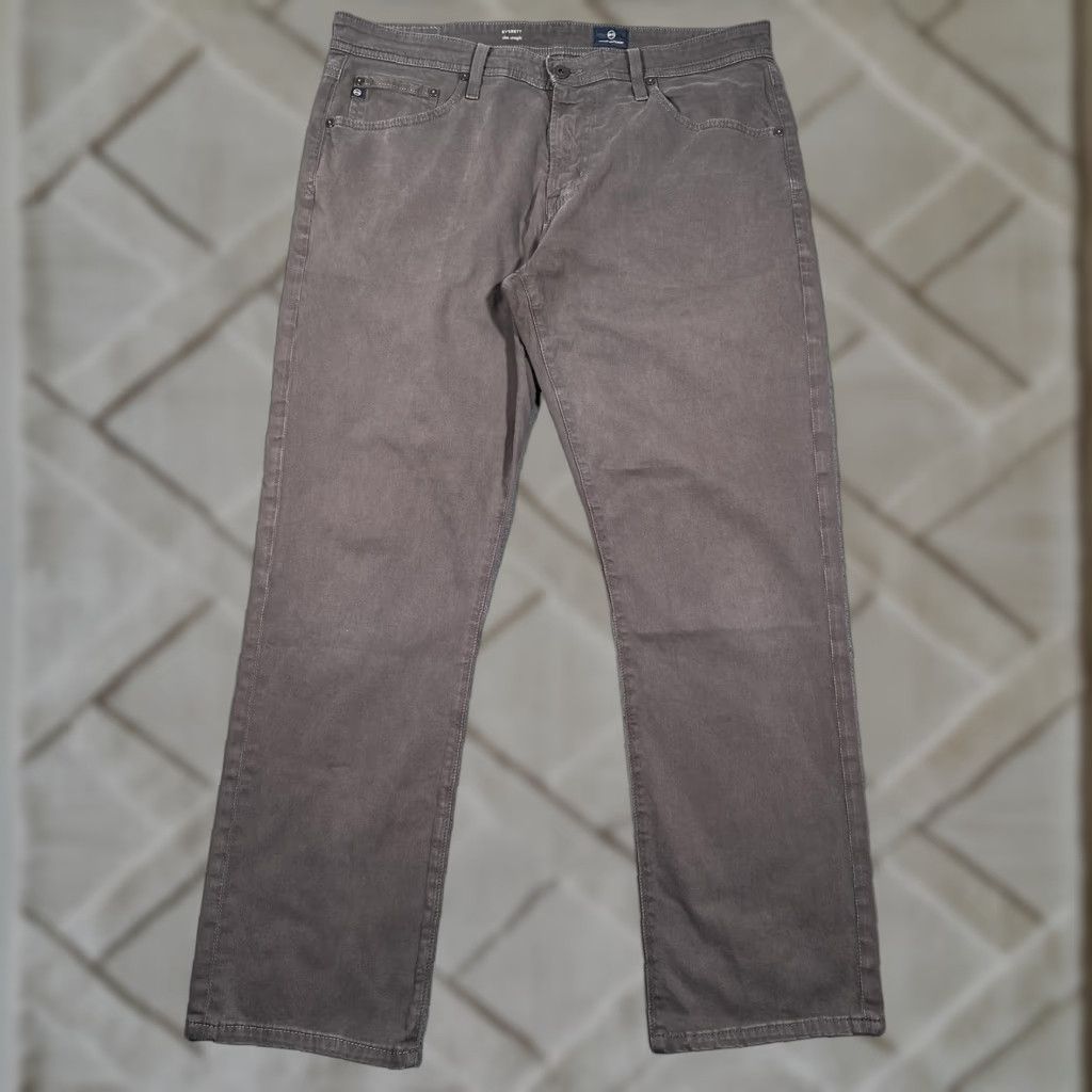 Denime VINTAGE AG Adriano Goldschmied Everett Jeans Men 35x29 Gray Slim Straight Denim Casual Size US 35 - 1 Thumbnail