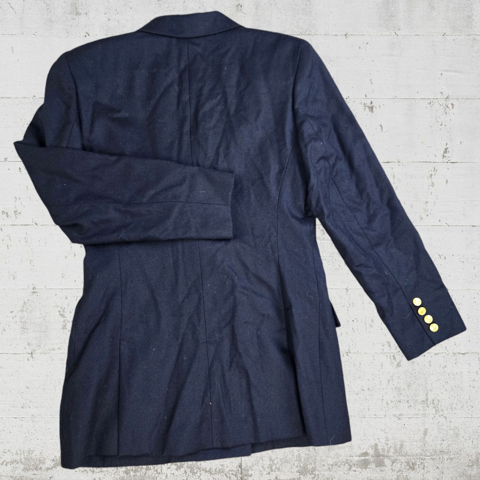 Vintage Vintage Navy Military Style Wool Blazer Size 6 Size M / US 6-8 / IT 42-44 - 10 Thumbnail