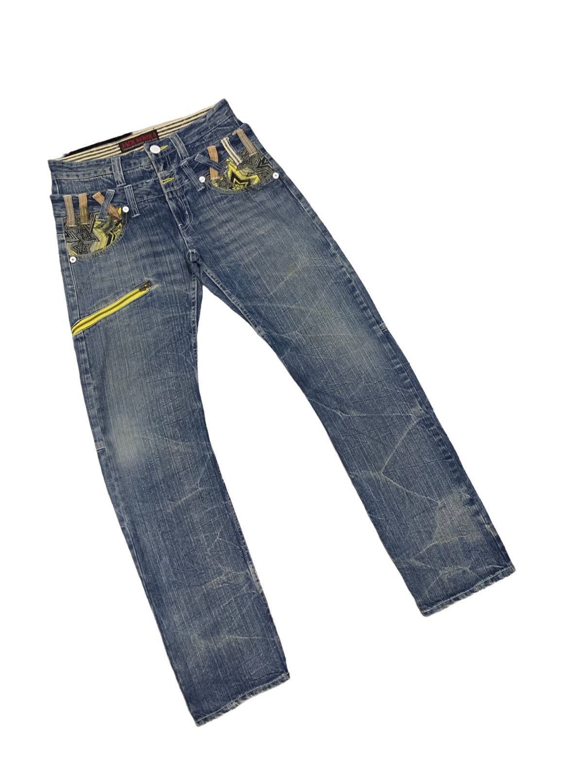 If Six Was Nine × Japanese Brand × Le Grande Bleu (L.G.B.) Vintage Japanese Jack Serika Double Waist Punk Jeans Size US 30 / EU 46 - 8 Thumbnail