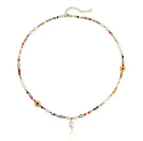 Other Punk unisex beaded necklace alternative industrial chain Size ONE SIZE - 1 Thumbnail