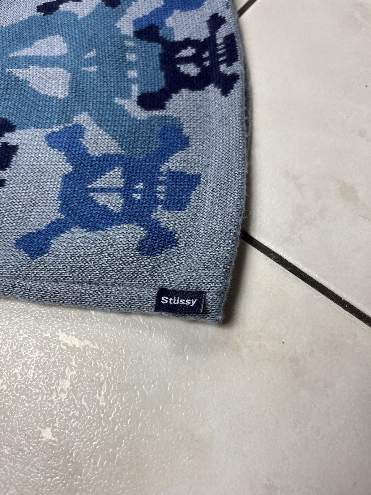 Stussy × Vintage Vintage 90s Stussy skull beanie y2k all over print hype rare Size ONE SIZE - 5 Thumbnail