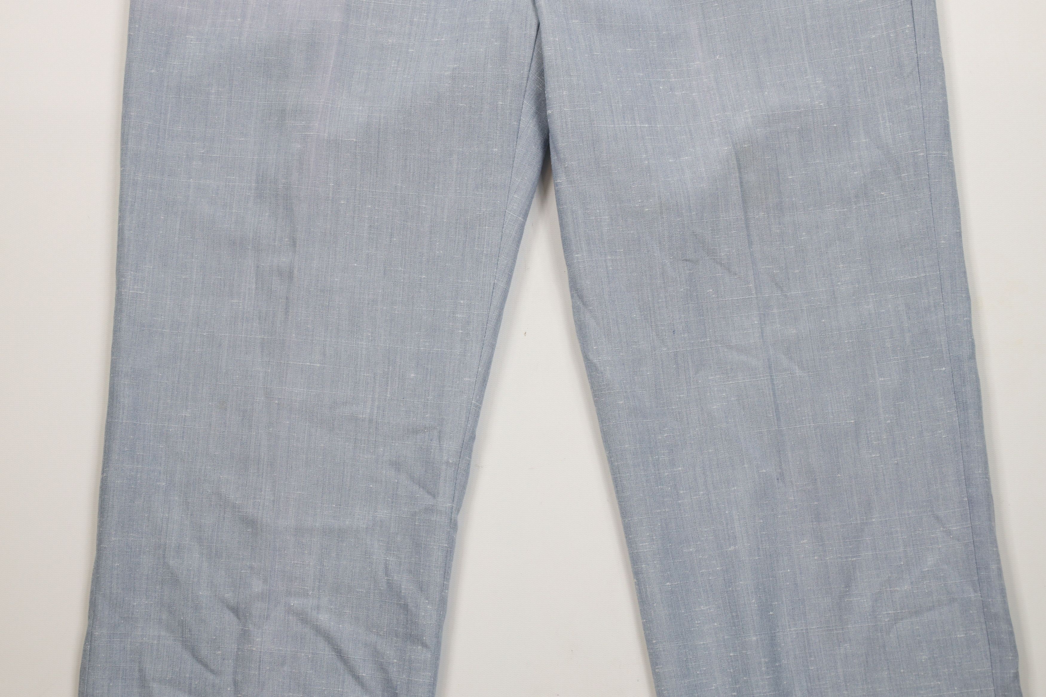 Vintage Vintage 70s Streetwear Chambray Wide Leg Chino Pants USA Size US 36 / EU 52 - 3 Thumbnail
