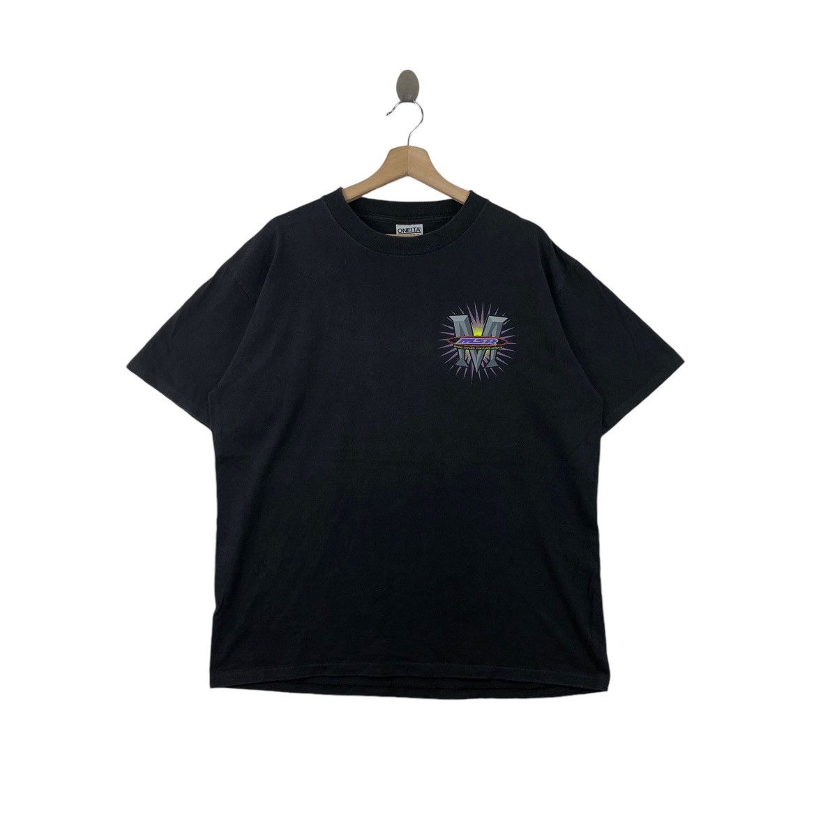 Vintage Vintage 90s MSR Racing Tee Shirt Big Logo Motosports Size US XL / EU 56 / 4 - 1 Thumbnail
