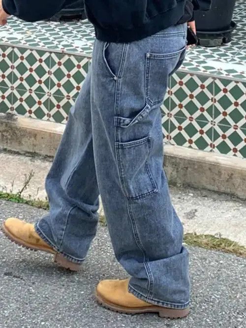 Jean Washed Y2K RETRO 90s denim jeans Size US 32 / EU 48 - 1 Thumbnail