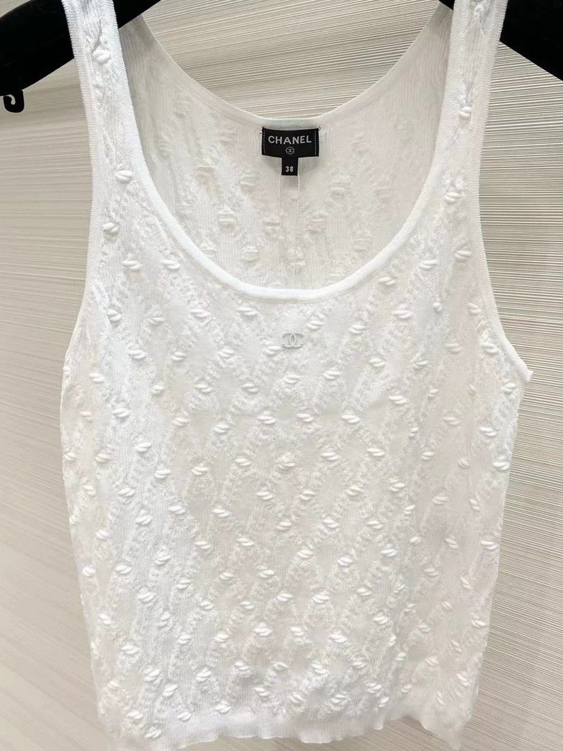 Chanel Chanel 24S white knitted vest Size XS / US 0-2 / IT 36-38 - 4 Thumbnail