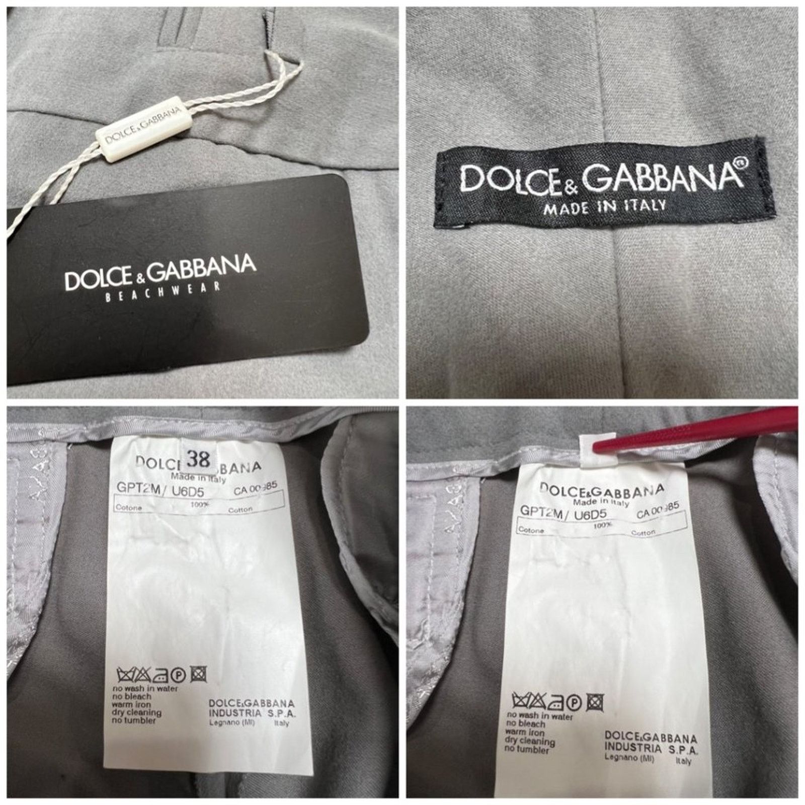 Dolce & Gabbana Dolce Gabbana Gray Cotton Trouser US4 Tall NWT Italy Size 26" / US 2 / IT 38 - 3 Thumbnail