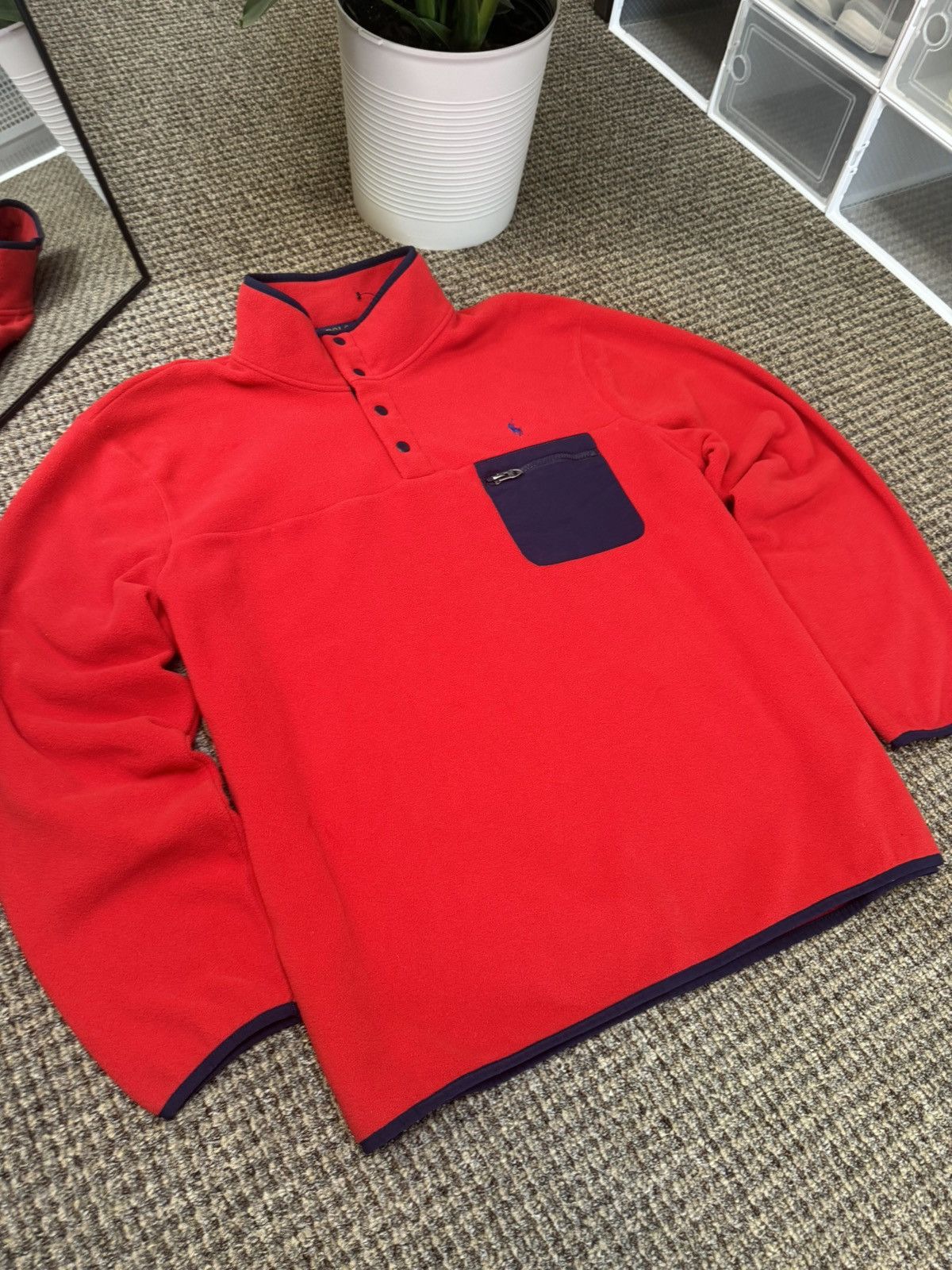 Polo Ralph Lauren Men’s Casual 1/3 Zip Sweater Fleece Polo Ralph Lauren Size US XL / EU 56 / 4 - 7 Thumbnail