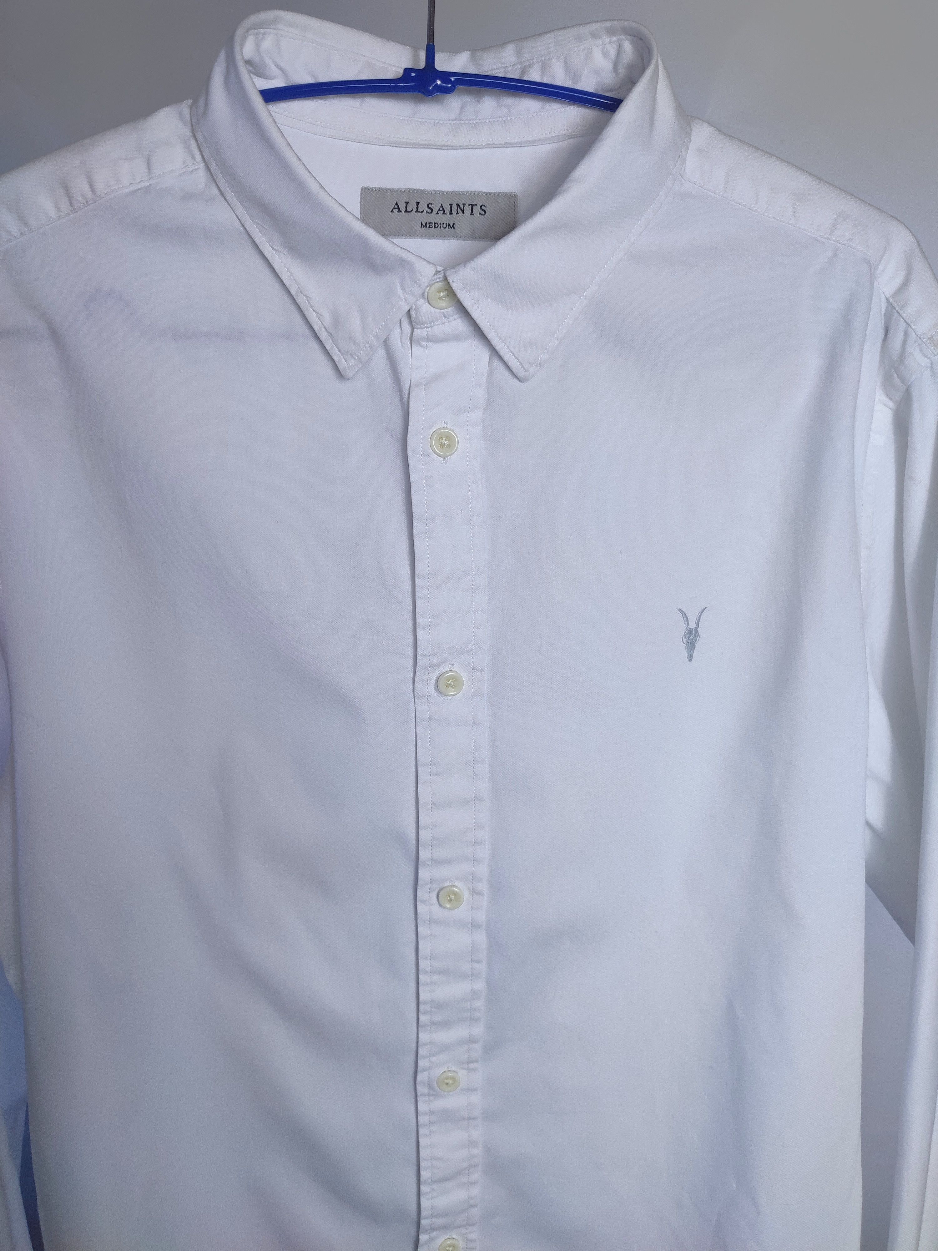 Allsaints AllSaints Redondo Oxford White Button Up Shirt M Size US M / EU 48-50 / 2 - 8 Thumbnail