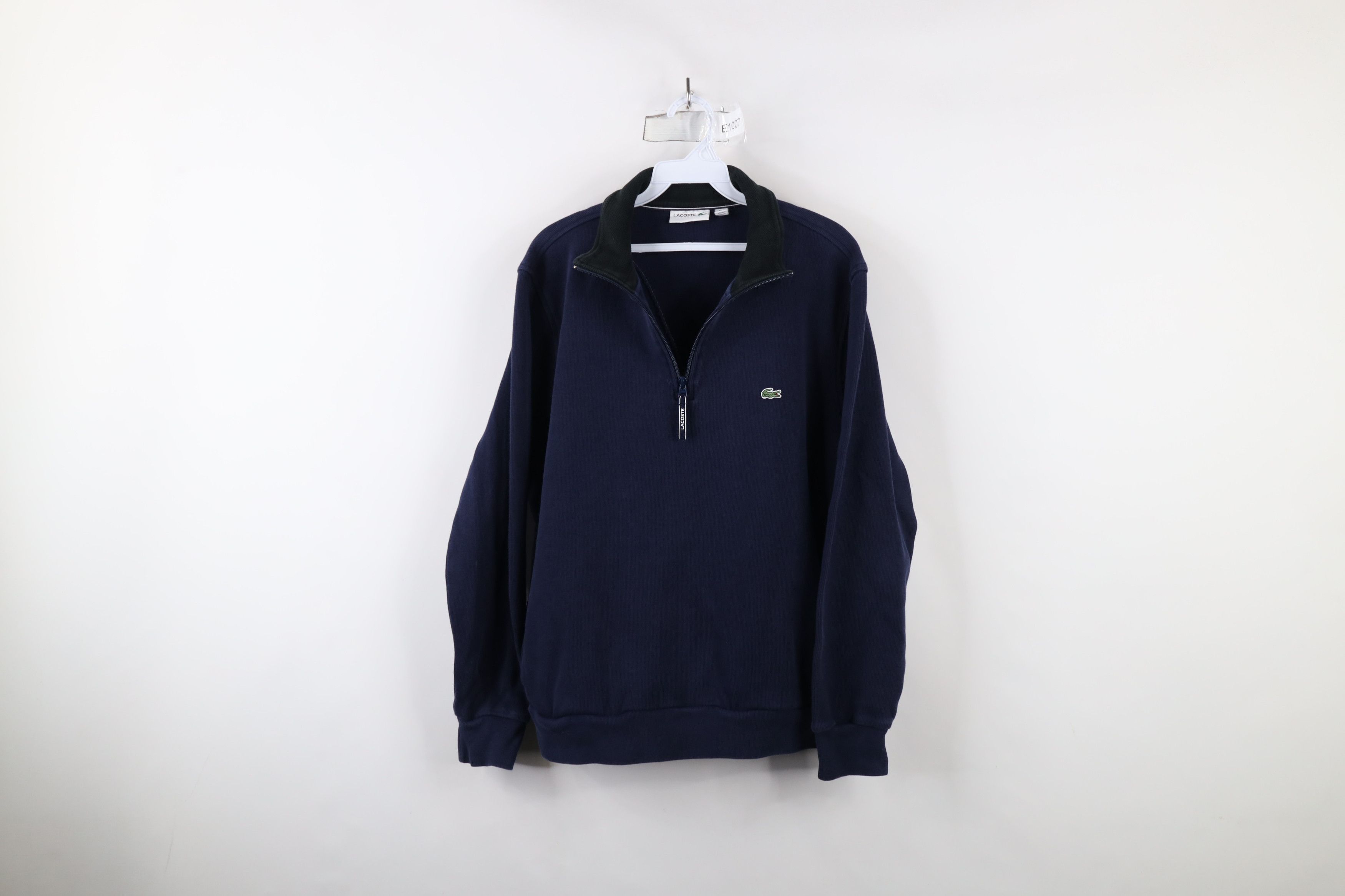 Lacoste × Vintage Lacoste Logo Cotton Ribbed Knit Half Zip Pullover Sweater Size US XXL / EU 58 / 5 - 1 Thumbnail