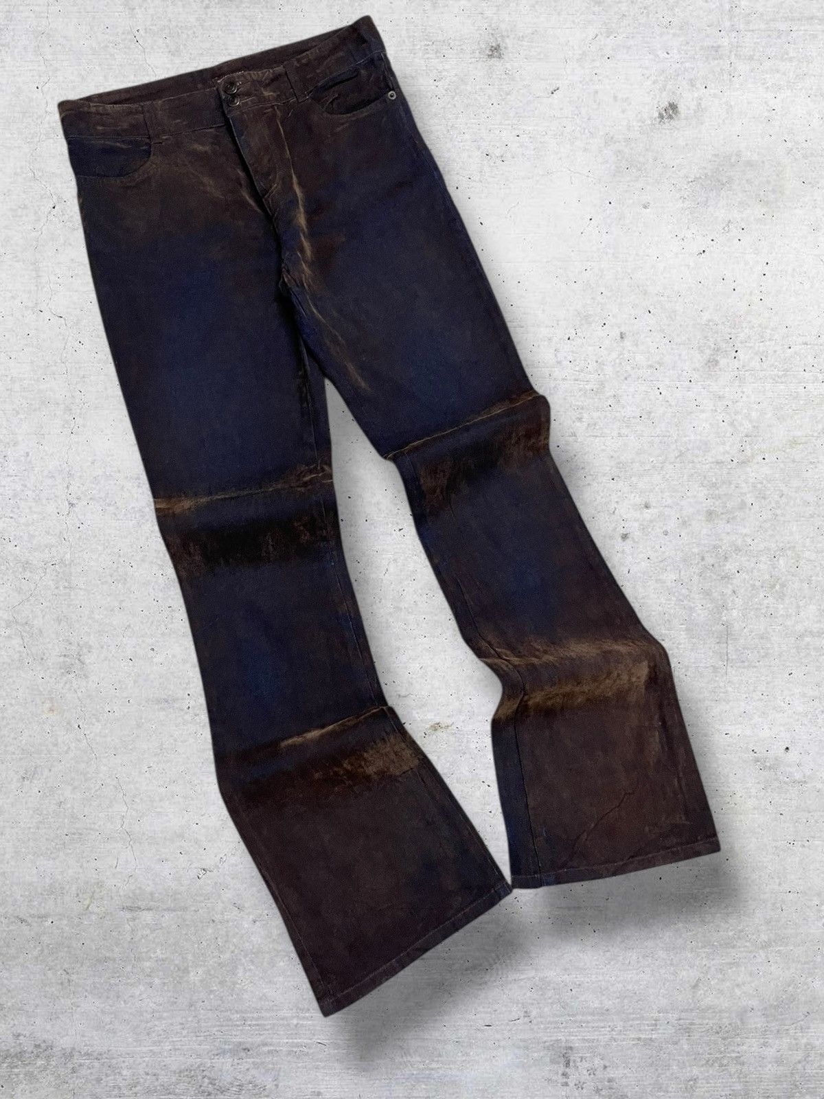 Japanese Brand VINTAGE WEATHERLAND 1990S JAPAN DESIGNER ECAILLE BROWN DENIM Size US 29 - 2 Thumbnail