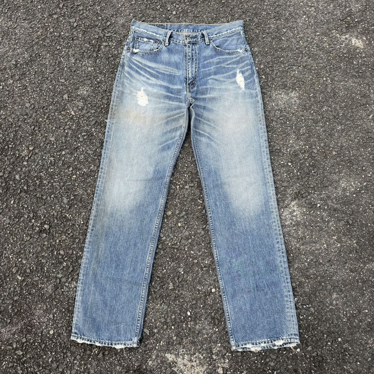 Levi's Vintage Clothing W34 VINTAGE LEVI'S 502 RUSTY FADED RIPPEP DENIM JEAN PANTS Size US 34 / EU 50 - 1 Thumbnail
