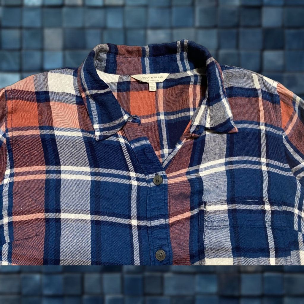 Lucky Brand Lucky Brand Womens Shirt Small Casual Long Sleeve Button-Front Multicolor Plaid Check Size S / US 4 / IT 40 - 1 Thumbnail