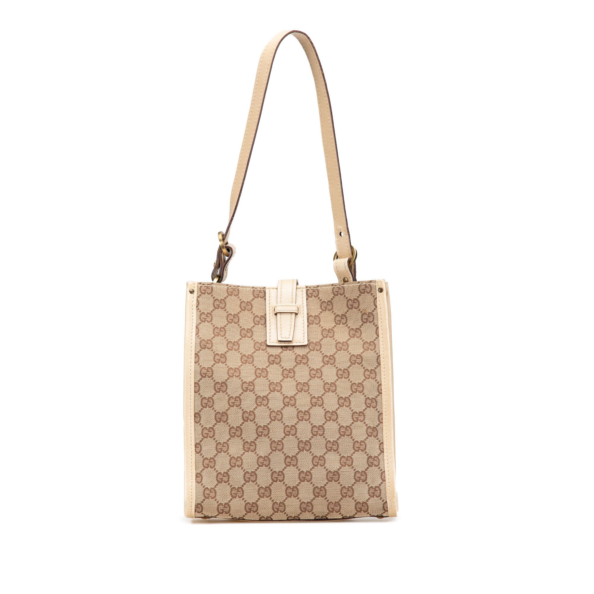 Gucci GG Canvas Shoulder Bag in Brown, Women's