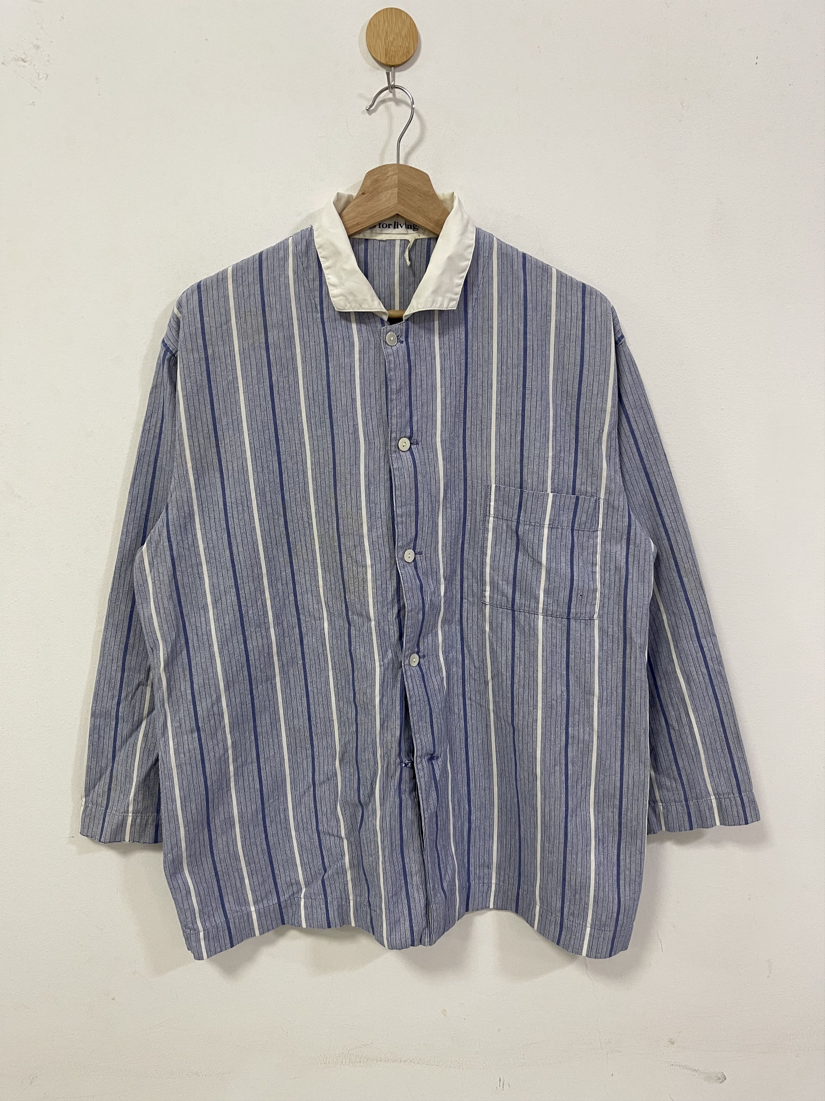 Designer Ys Yamamoto striped Button Up