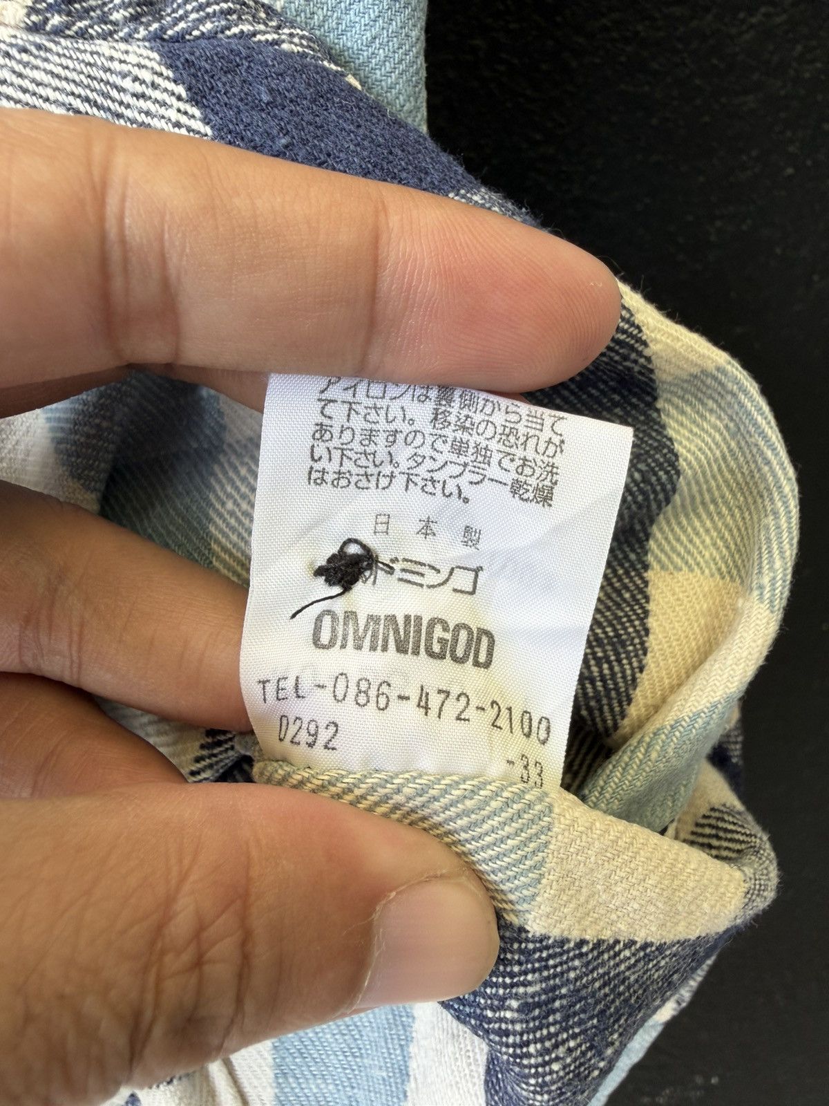 OMNIGOD OMNIGOD Selvedge Denim Plaid Flannel Shirt Size S / US 4 / IT 40 - 6 Thumbnail