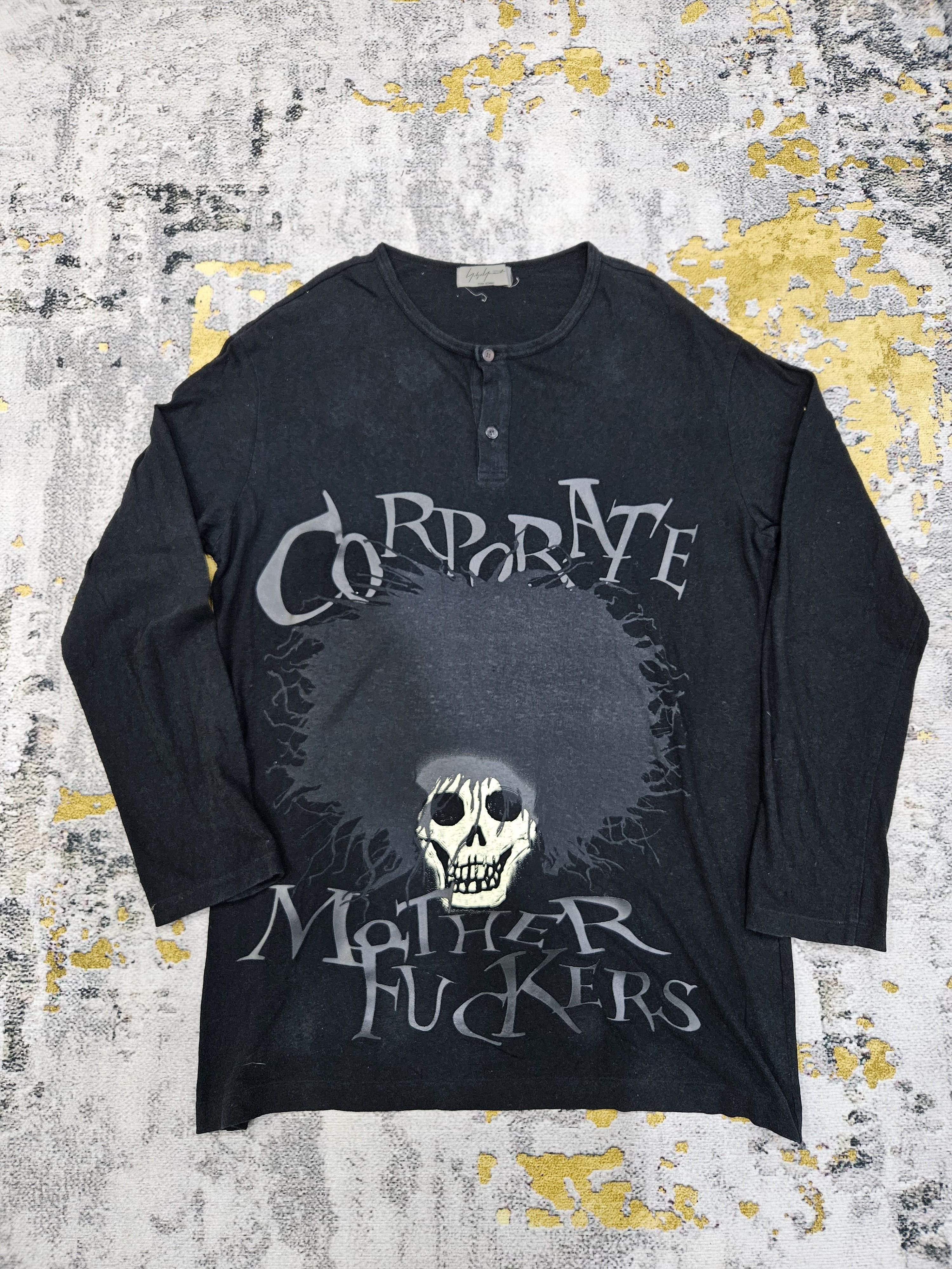 Yohji Yamamoto 2016 Yohji Yamamoto Pour Homme Corporate Mother Fuxxker Top Size US L / EU 52-54 / 3 - 2 Thumbnail