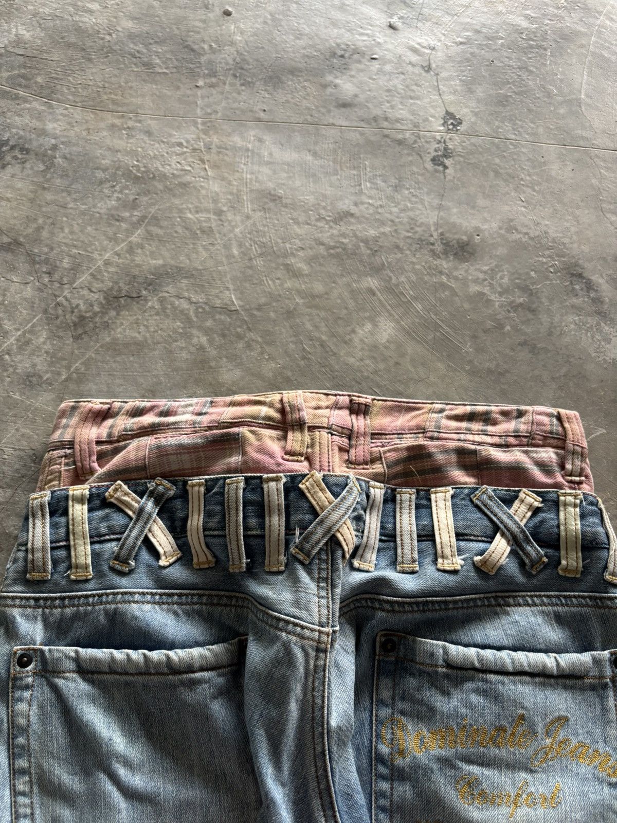 Hysteric Glamour DOUBLE WAIST dominate stone washed punk flannel layered rock Size US 32 / EU 48 - 17 Thumbnail