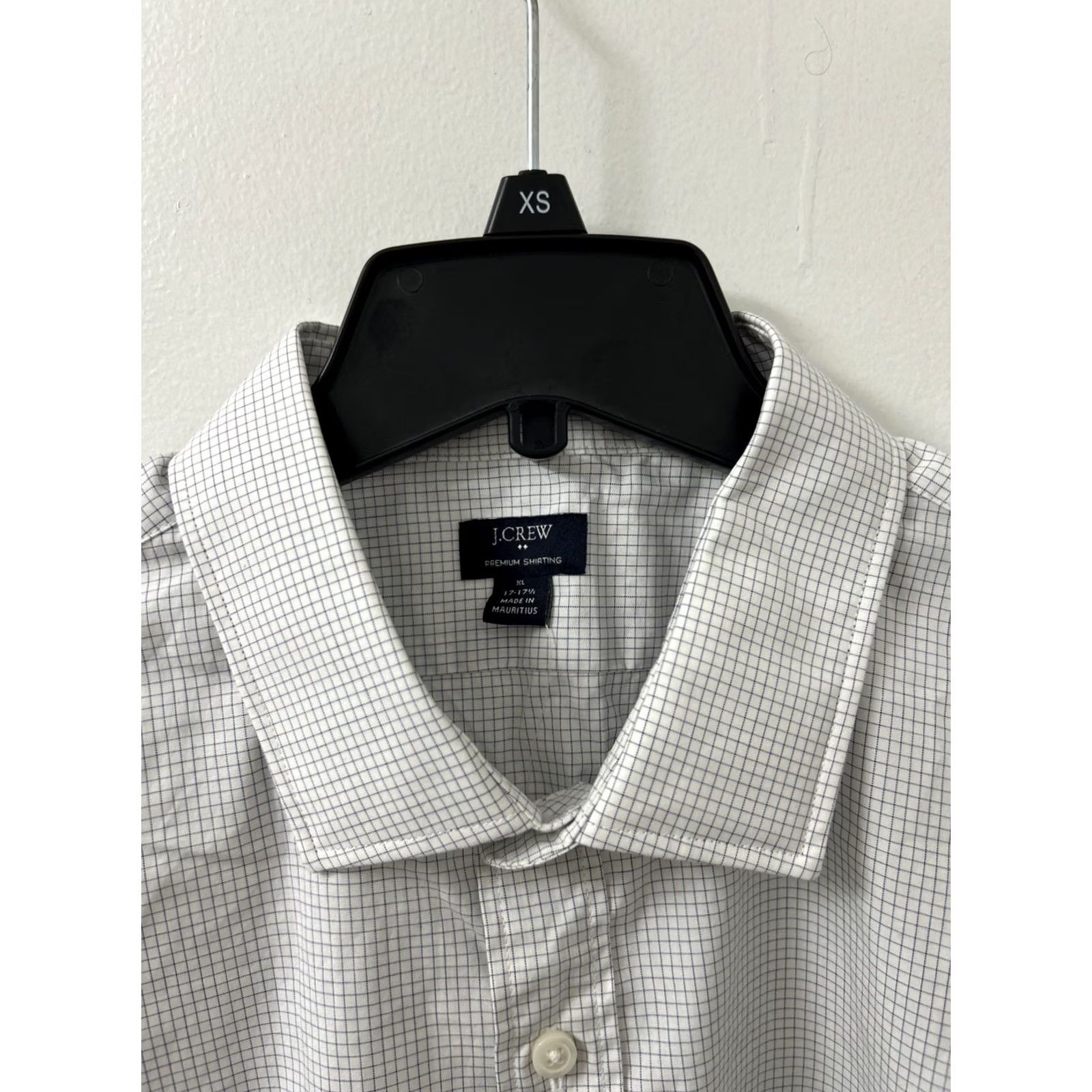 J.Crew J.CREW Thompson Shirt Mens XL White Plaid Button-Up L/S Shirt, Casual Cotton, Regular Fit Size US XL / EU 56 / 4 - 7 Thumbnail