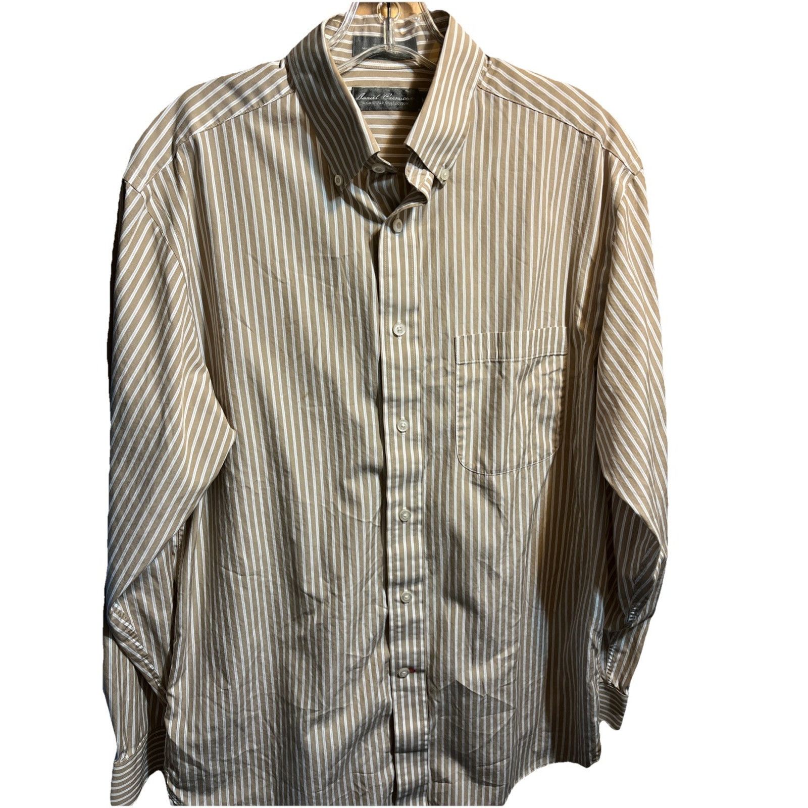 Daniel Cremieux Daniel Cremieux Men’s M Brown Striped Button Cotton Shirt Size US M / EU 48-50 / 2 - 1 Thumbnail