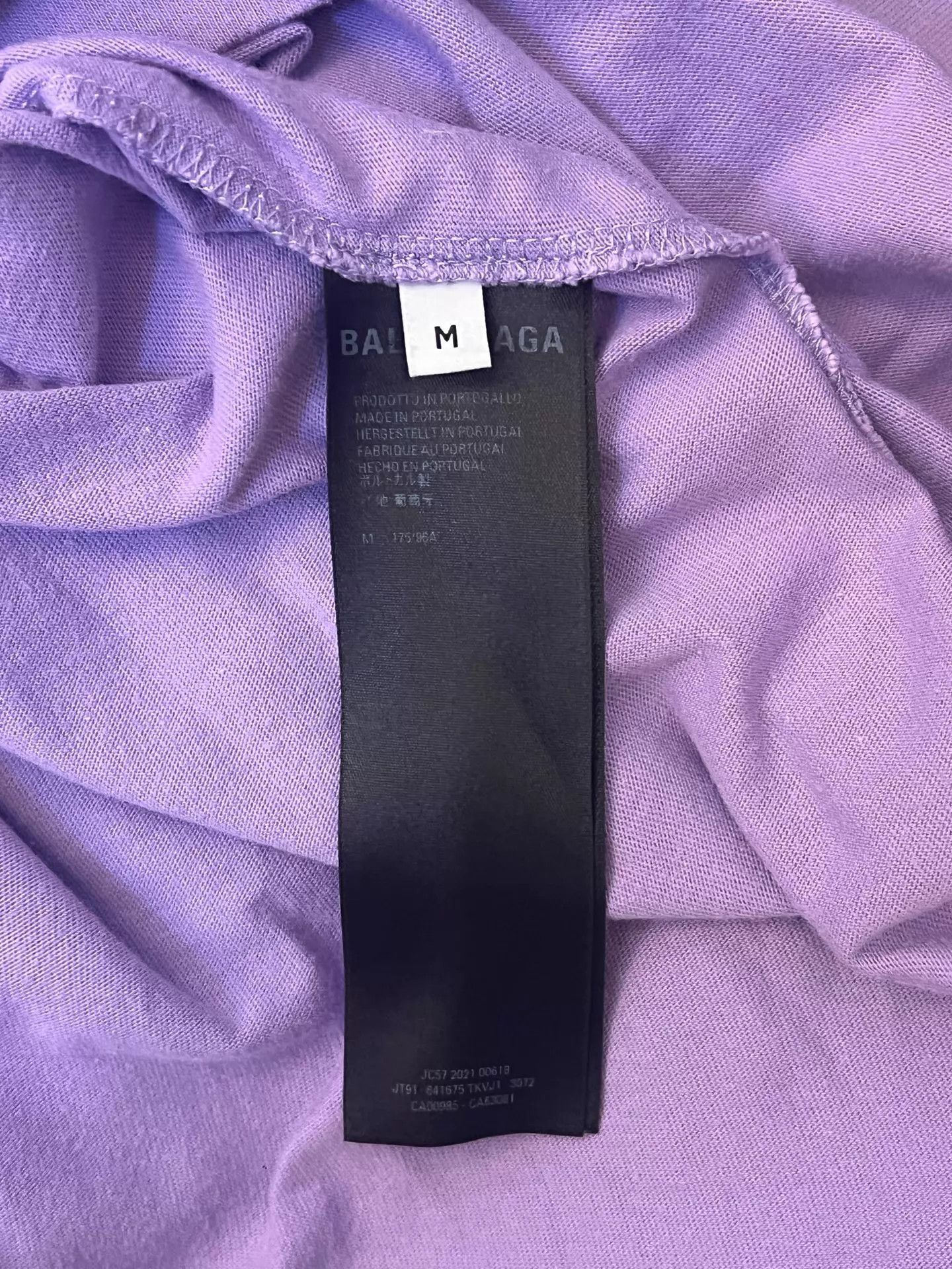 Balenciaga Balenciaga Logo Crew Short-Sleeve T-Shirt Purple M Unisex Size US M / EU 48-50 / 2 - 4 Thumbnail
