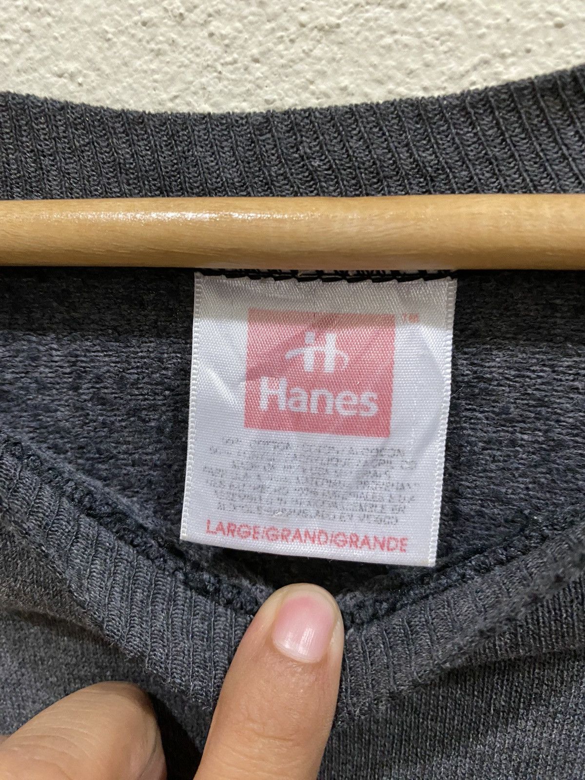 Hanes × Vintage Vintage Hanes Faded Plain Sweatshirt Size US L / EU 52-54 / 3 - 4 Thumbnail