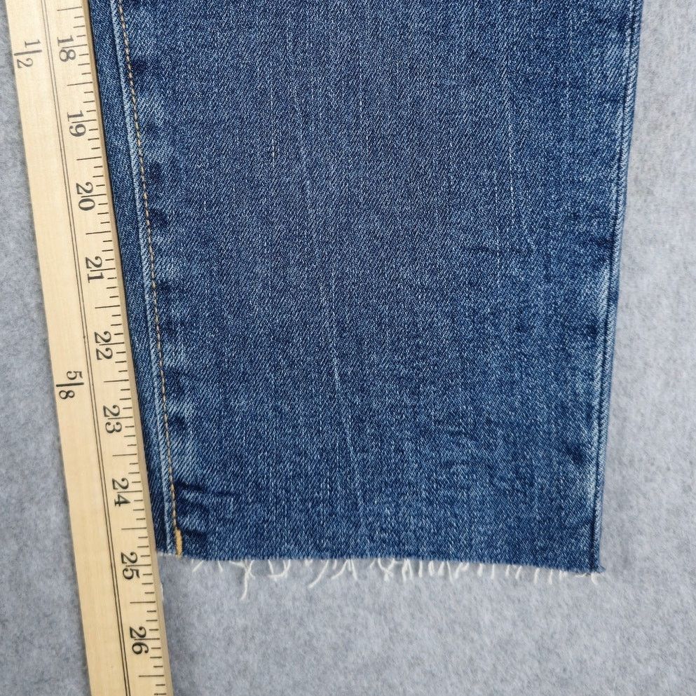 Old Navy Old Navy 2P Curvy OG Straight Distressed Jeans Raw Hem Size 26" / US 2 / IT 38 - 14 Thumbnail