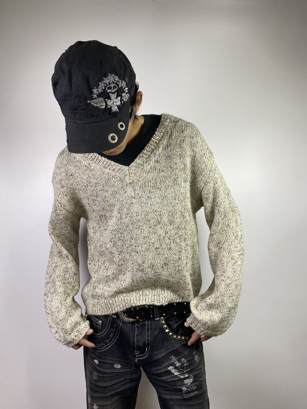 If Six Was Nine × Japanese Brand × Le Grande Bleu (L.G.B.) GOA knitted baloon natural vintage style Size US M / EU 48-50 / 2 - 16 Thumbnail